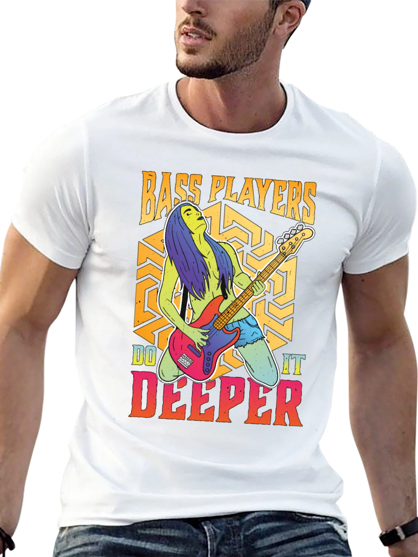 Bass Players Do It Deeper Graphic T-Shirt