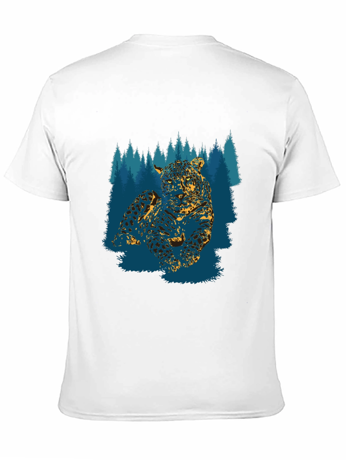 Leopard Forest Graphic Tee - Black