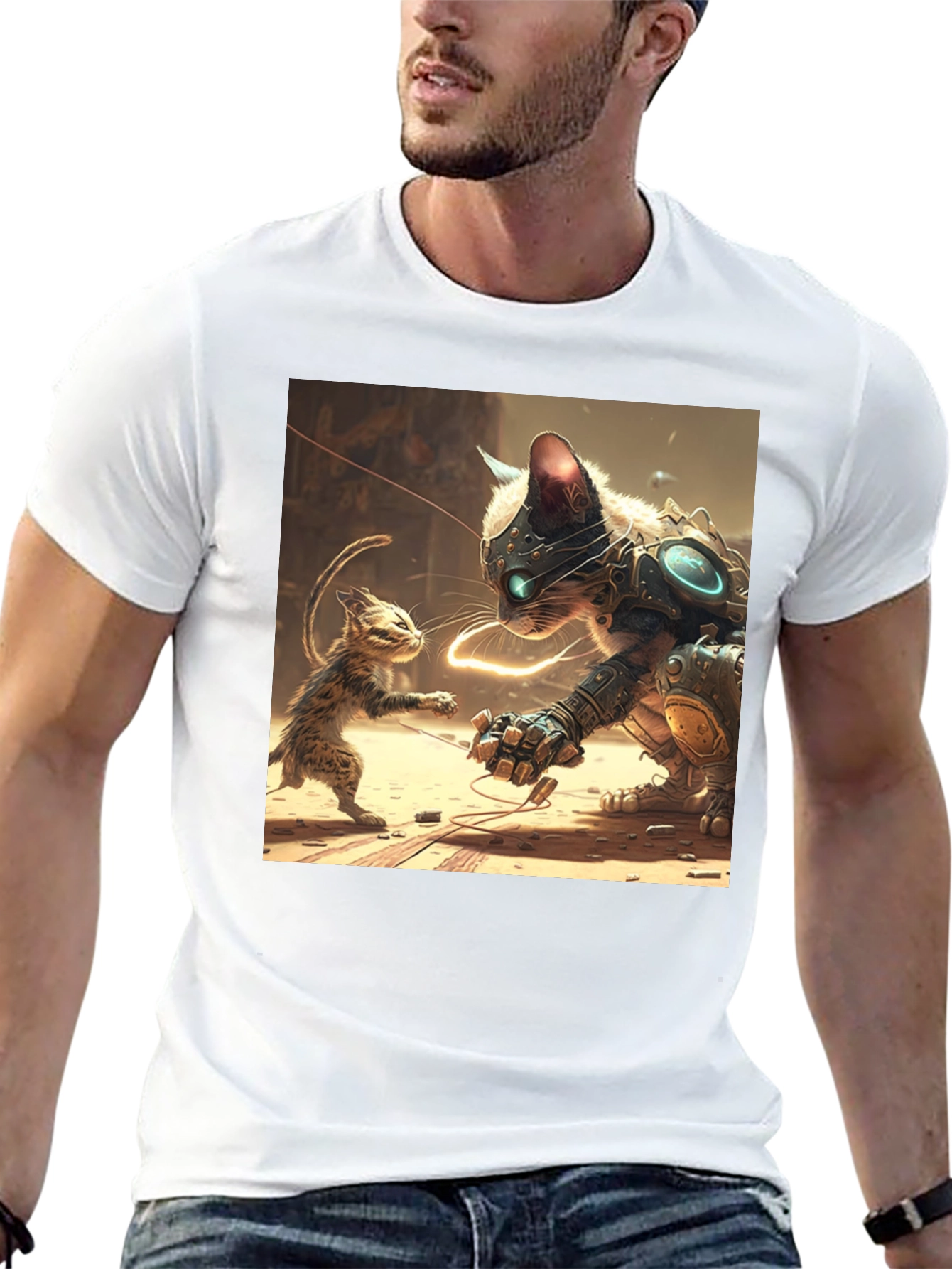 Futuristic Cat T-Shirt