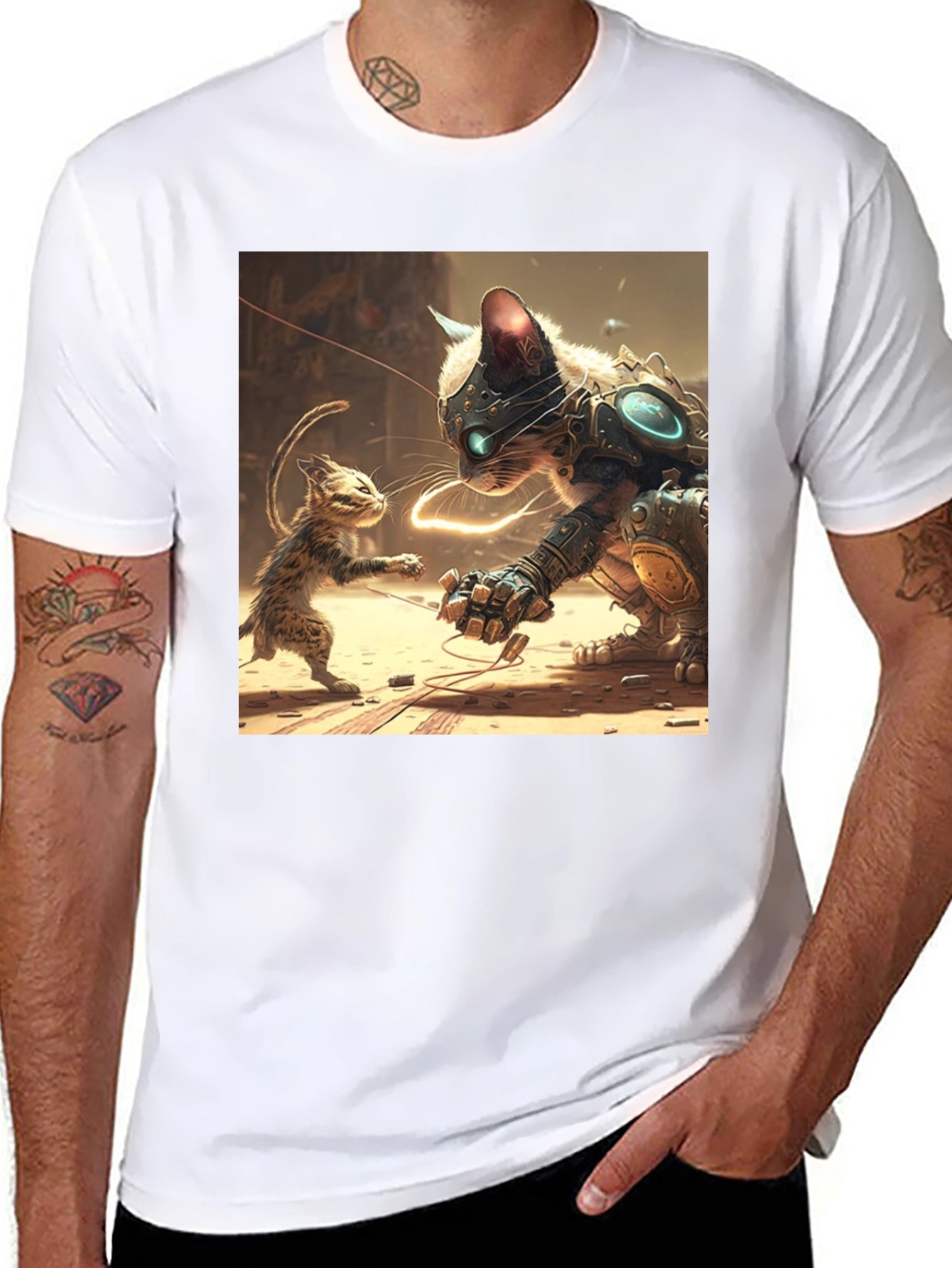 Futuristic Cat T-Shirt