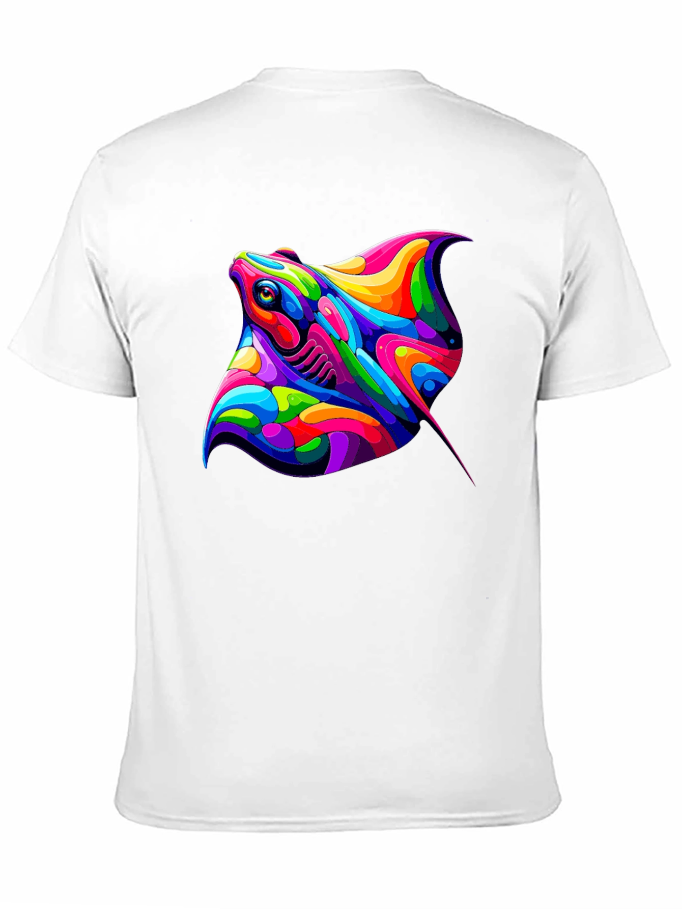 Vibrant Stingray Graphic Tee - Bold Artistic Design