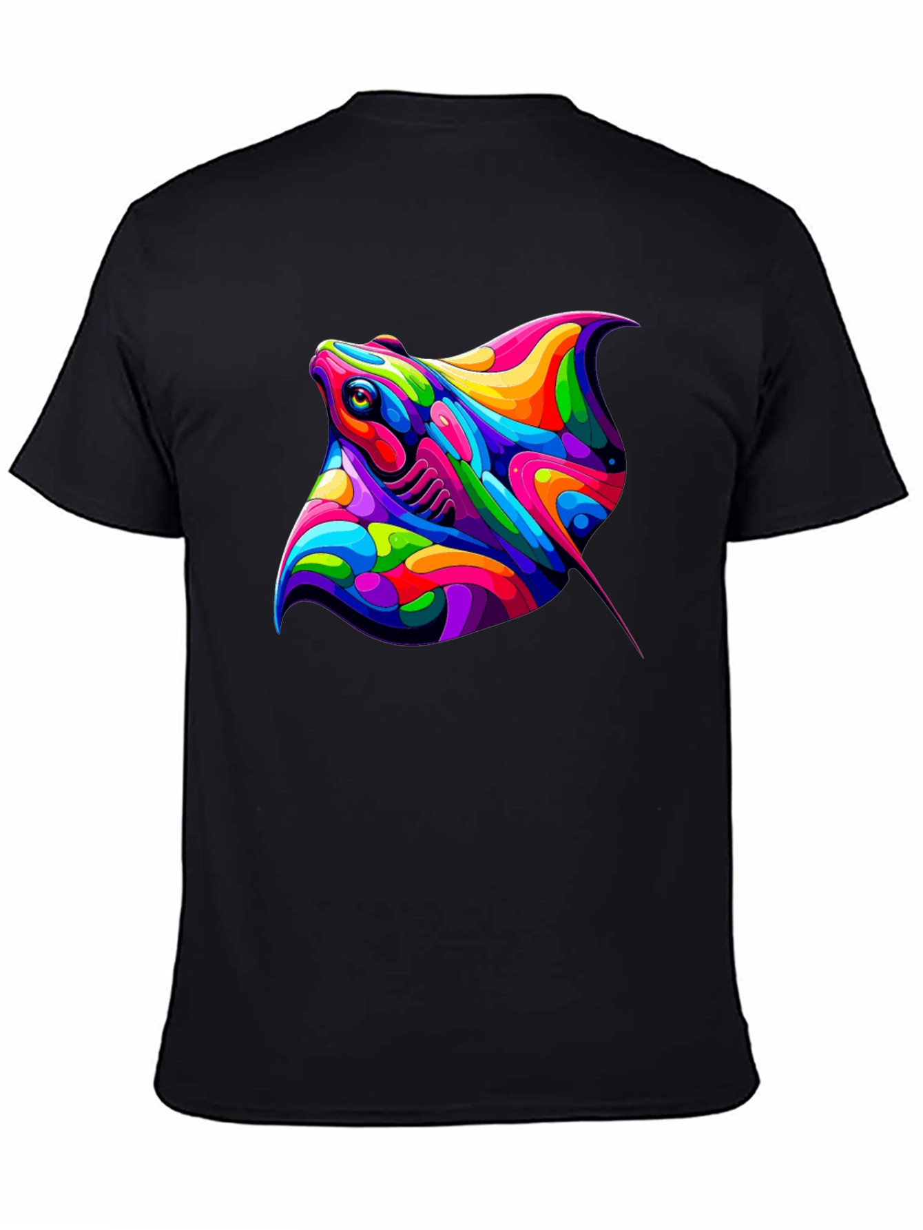 Vibrant Stingray Graphic Tee - Bold Artistic Design