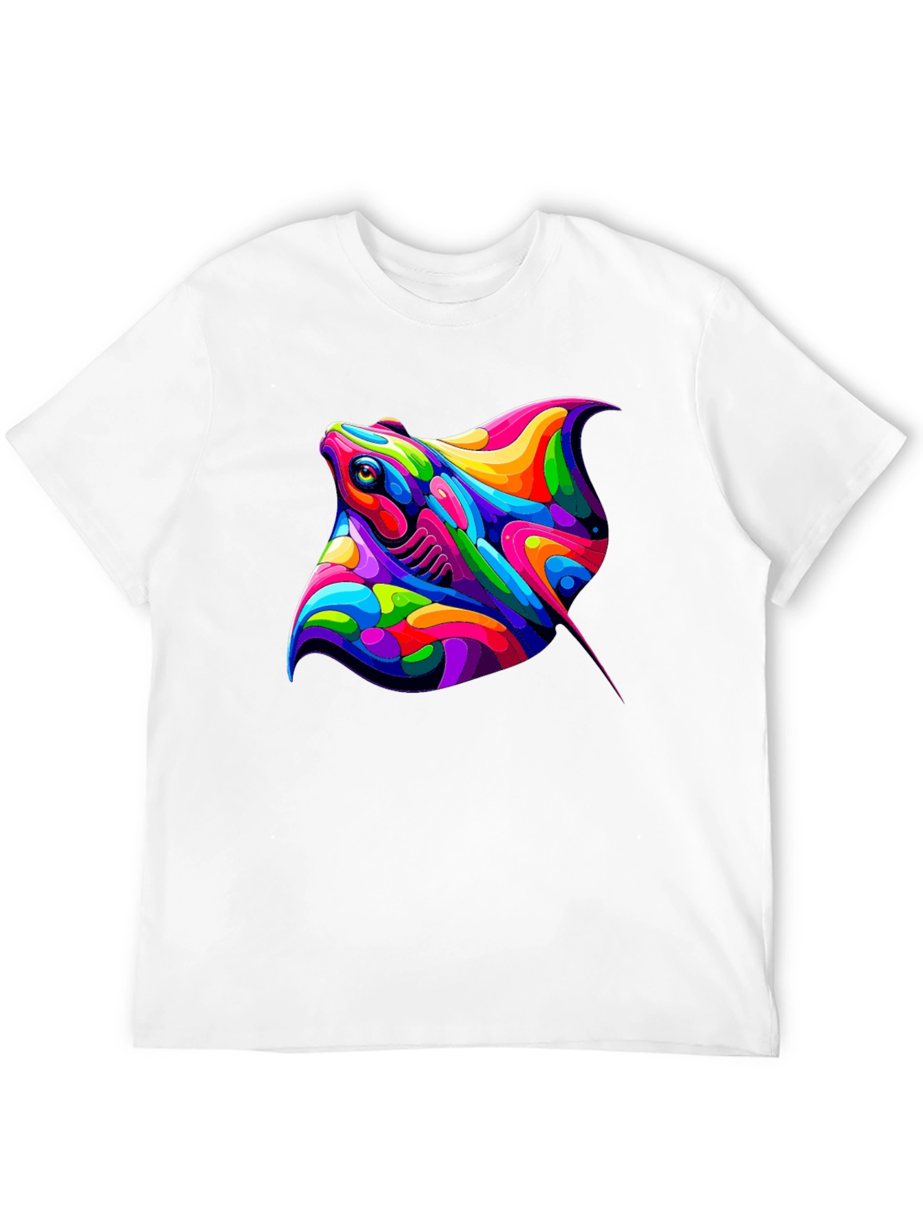 Vibrant Stingray Graphic Tee - Bold Artistic Design