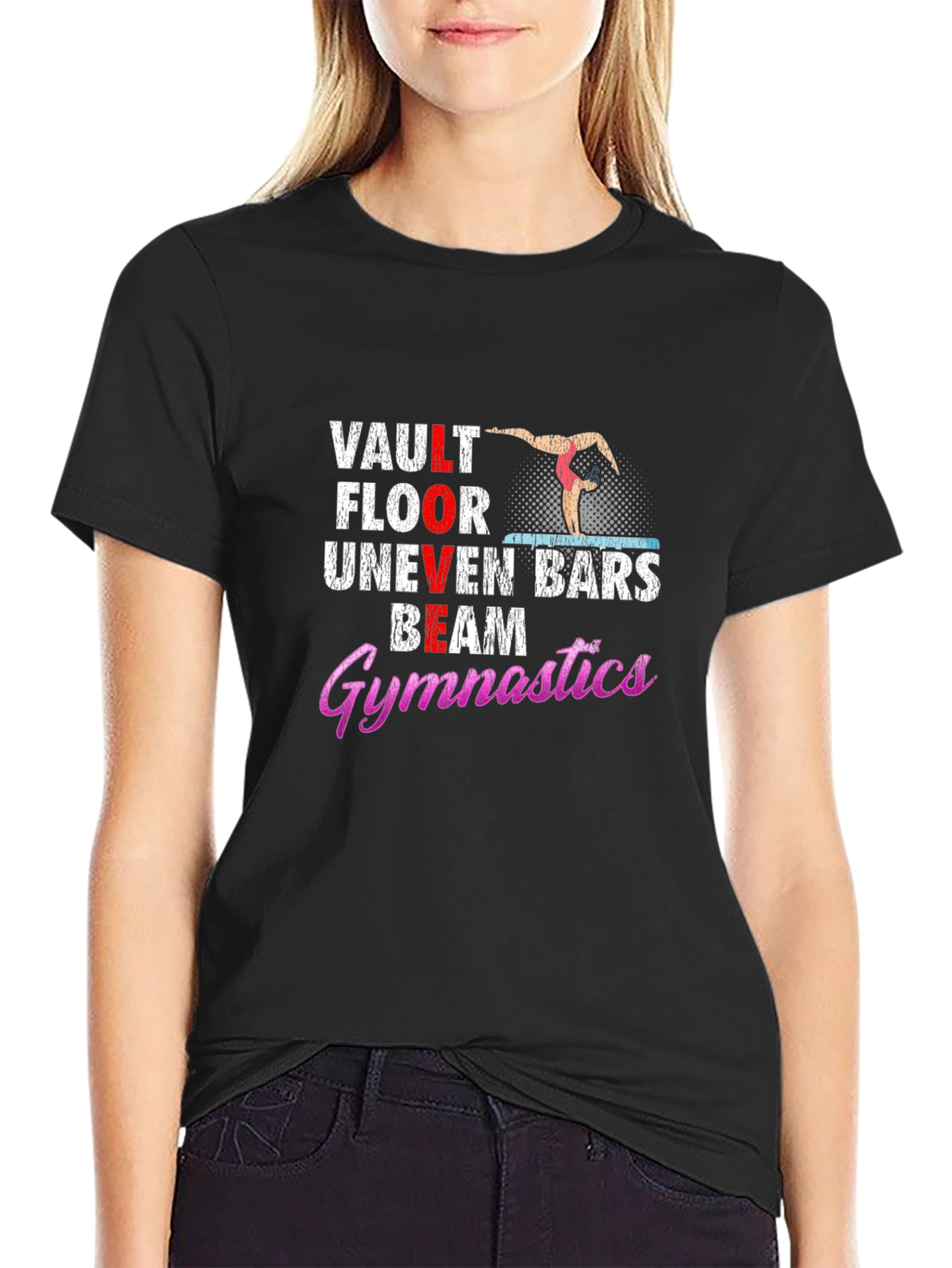 Gymnastics T-Shirt Vault Floor Beam Uneven Bars