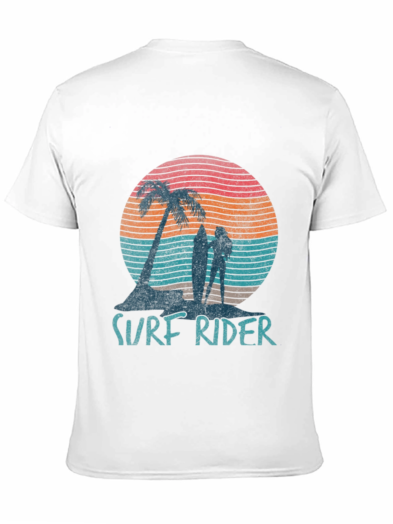 Surf Rider Graphic T-Shirt - Retro Beach Design
