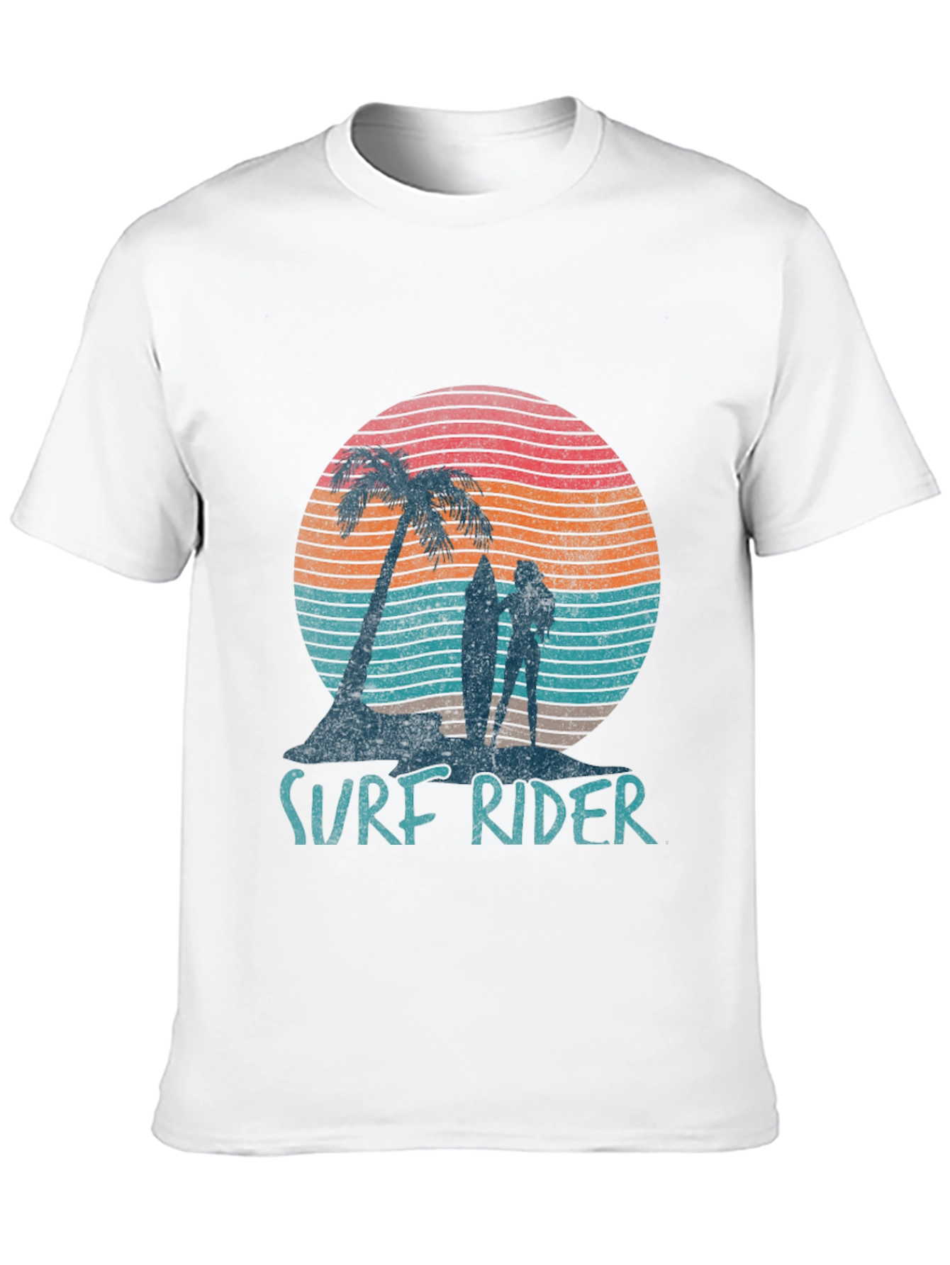 Surf Rider Graphic T-Shirt - Retro Beach Design