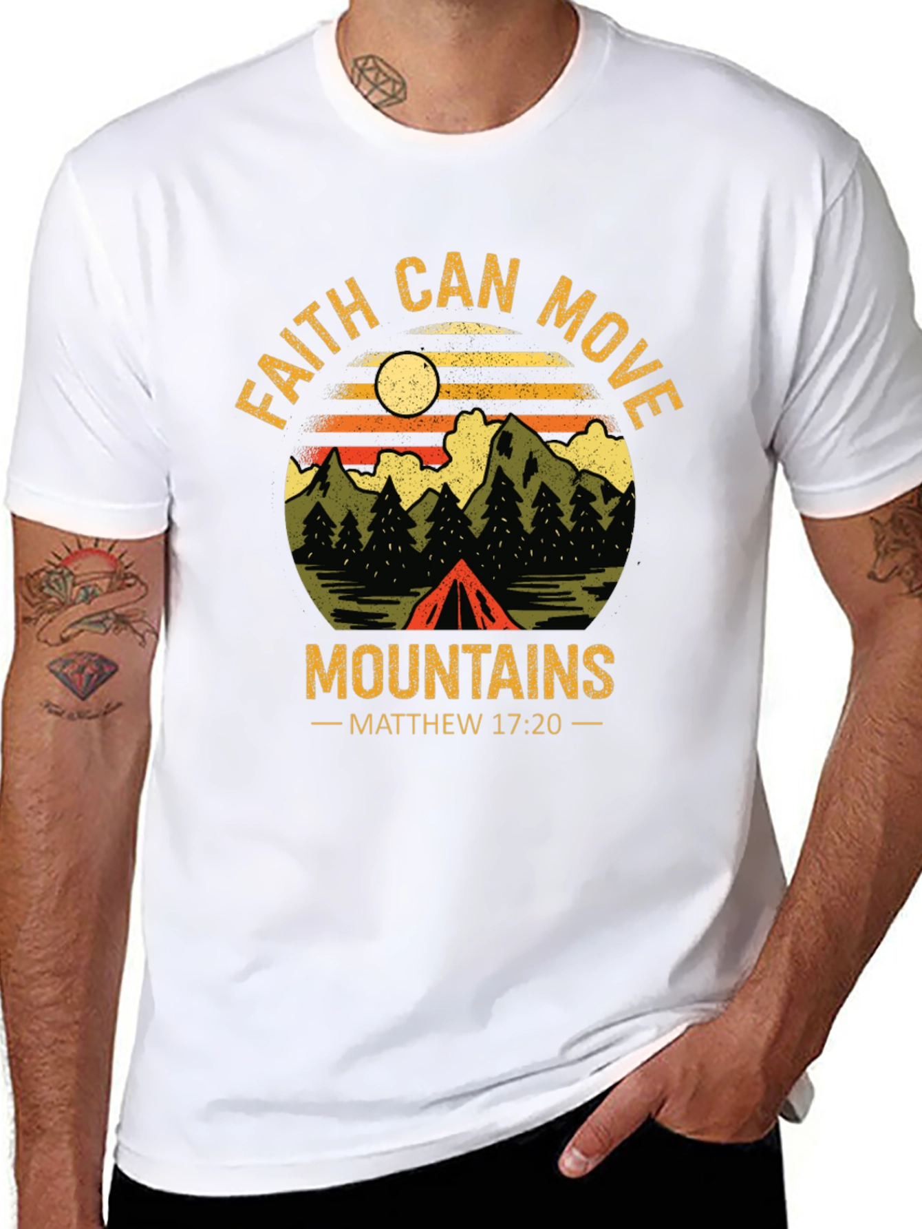 Faith Can Move Mountains Graphic T-Shirt