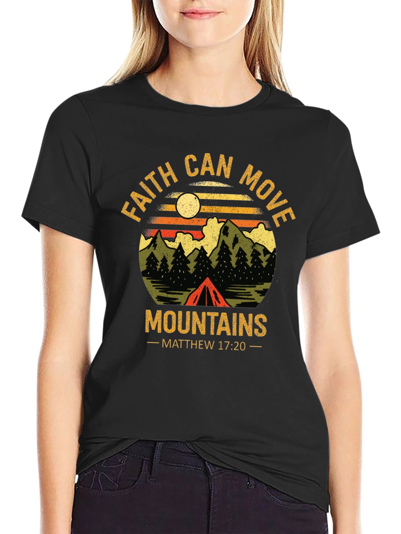 Faith Can Move Mountains Graphic T-Shirt