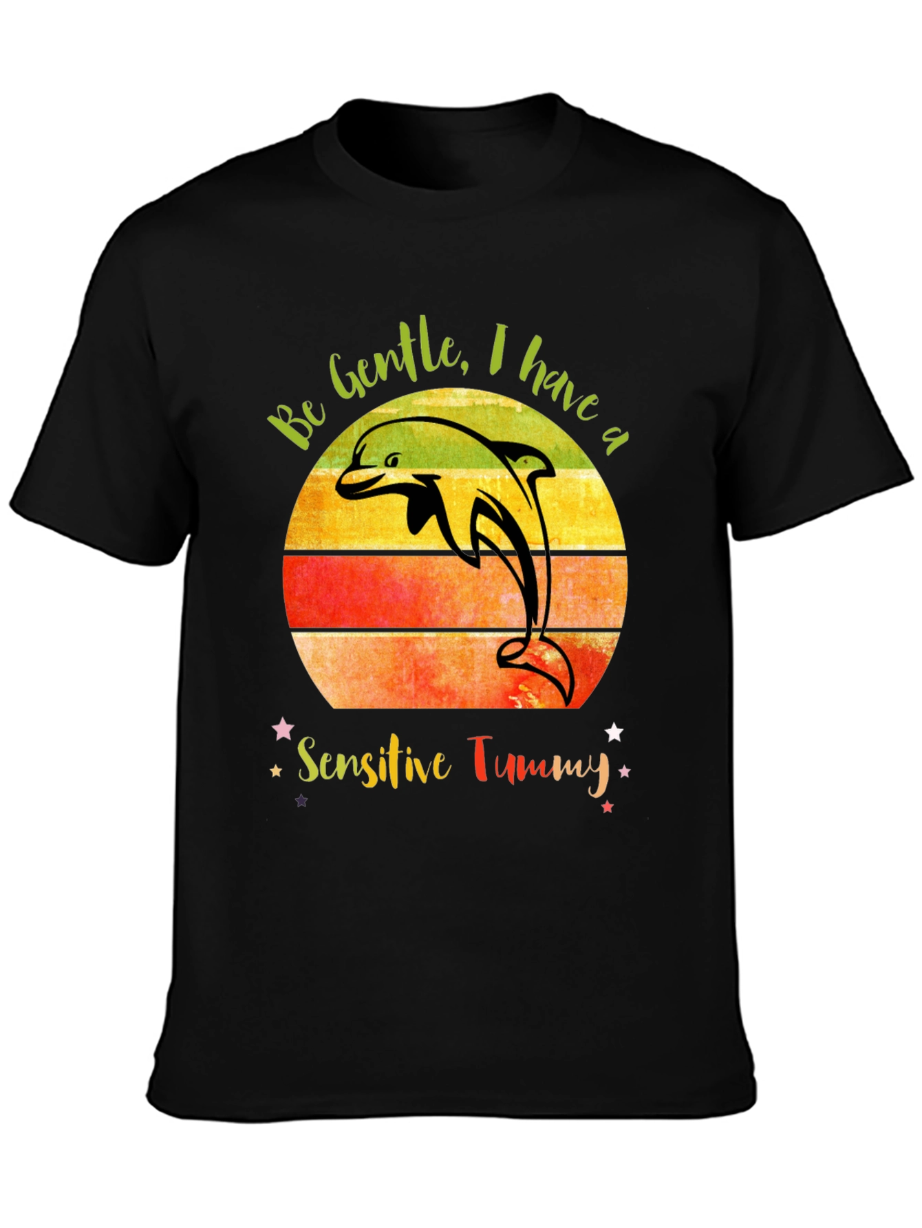 Sensitive Tummy Dolphin Graphic T-Shirt