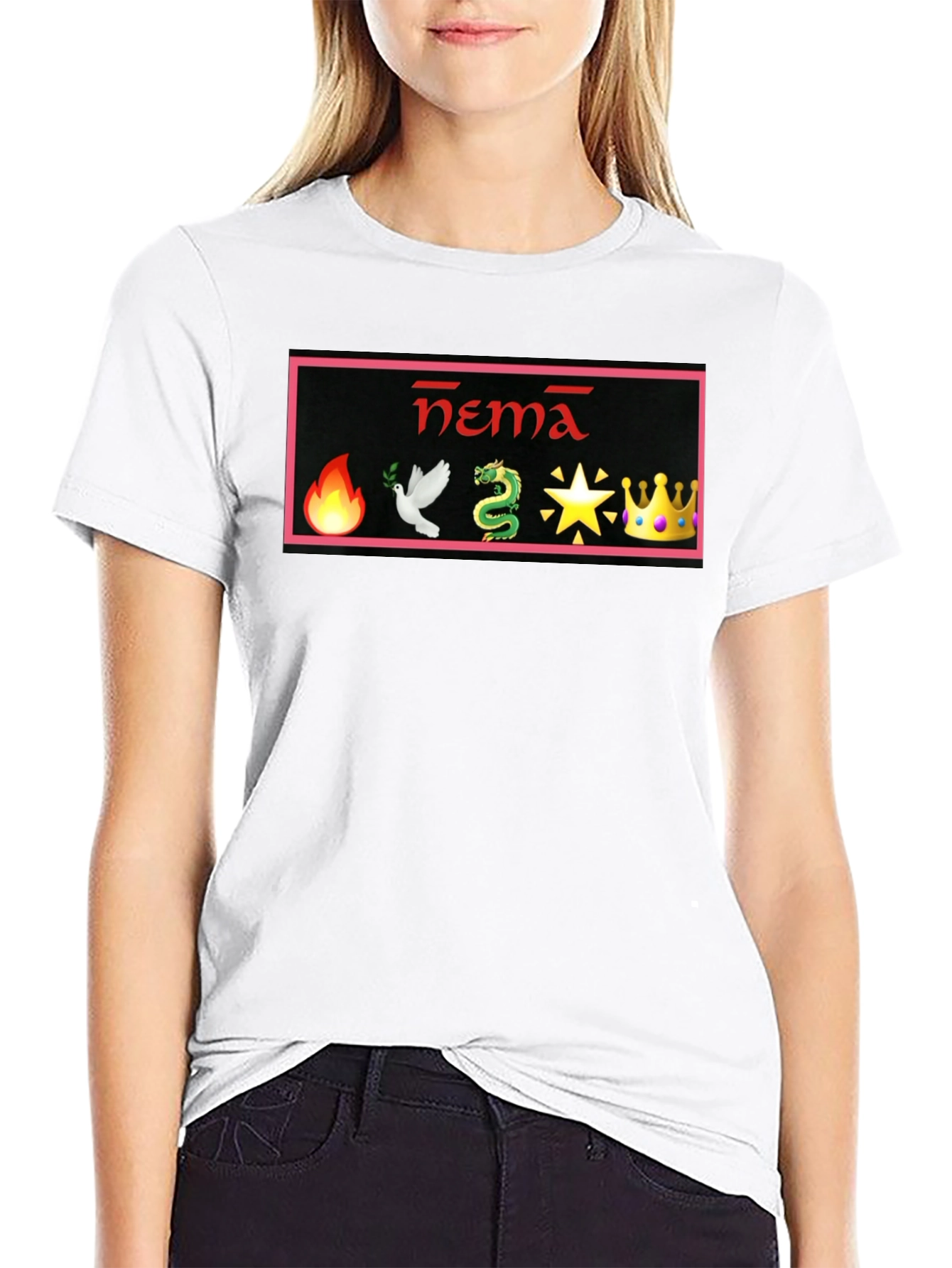 Black Graphic T-Shirt: Hema Design