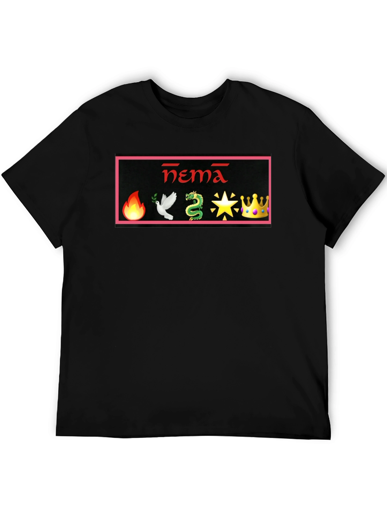 Black Graphic T-Shirt: Hema Design