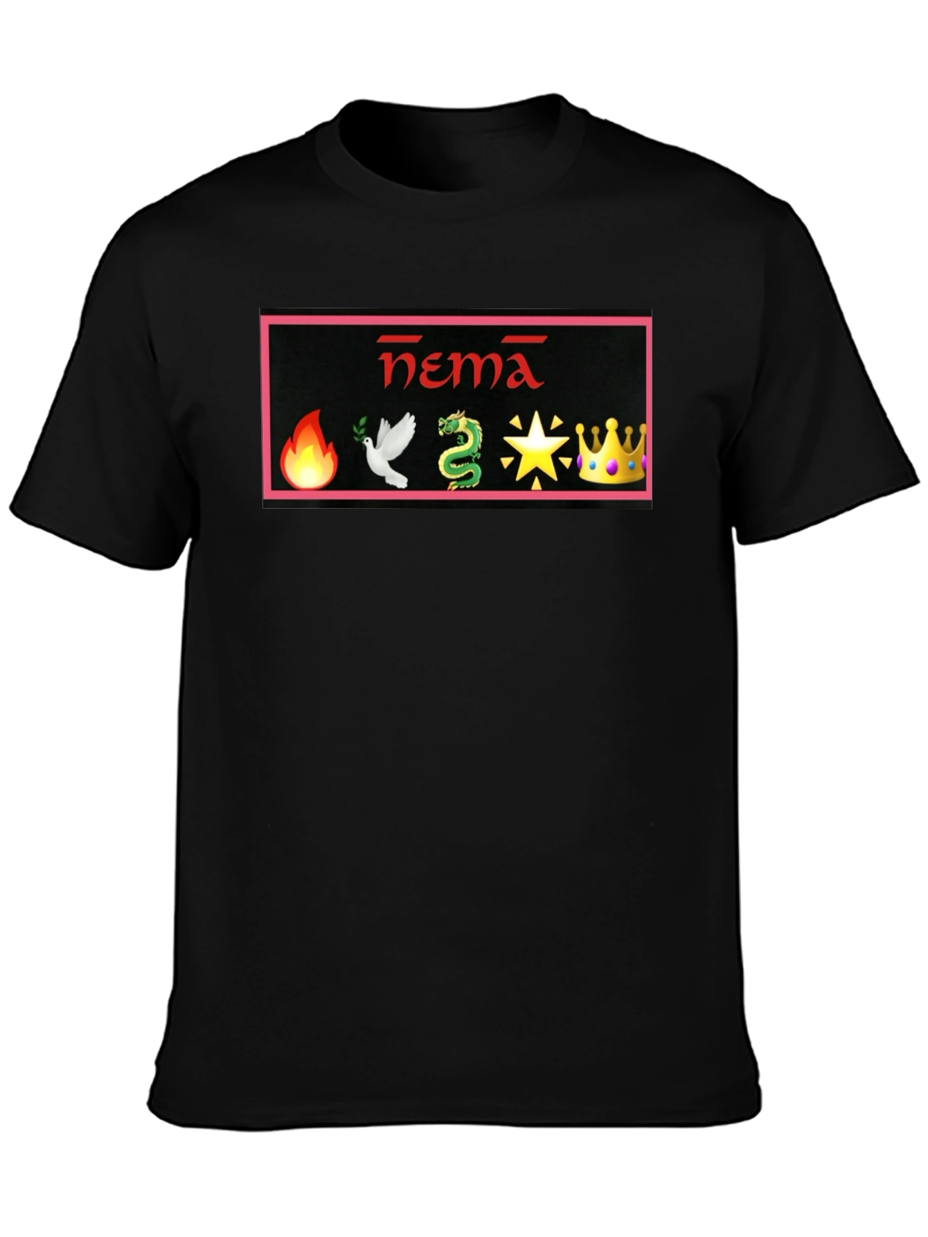 Black Graphic T-Shirt: Hema Design