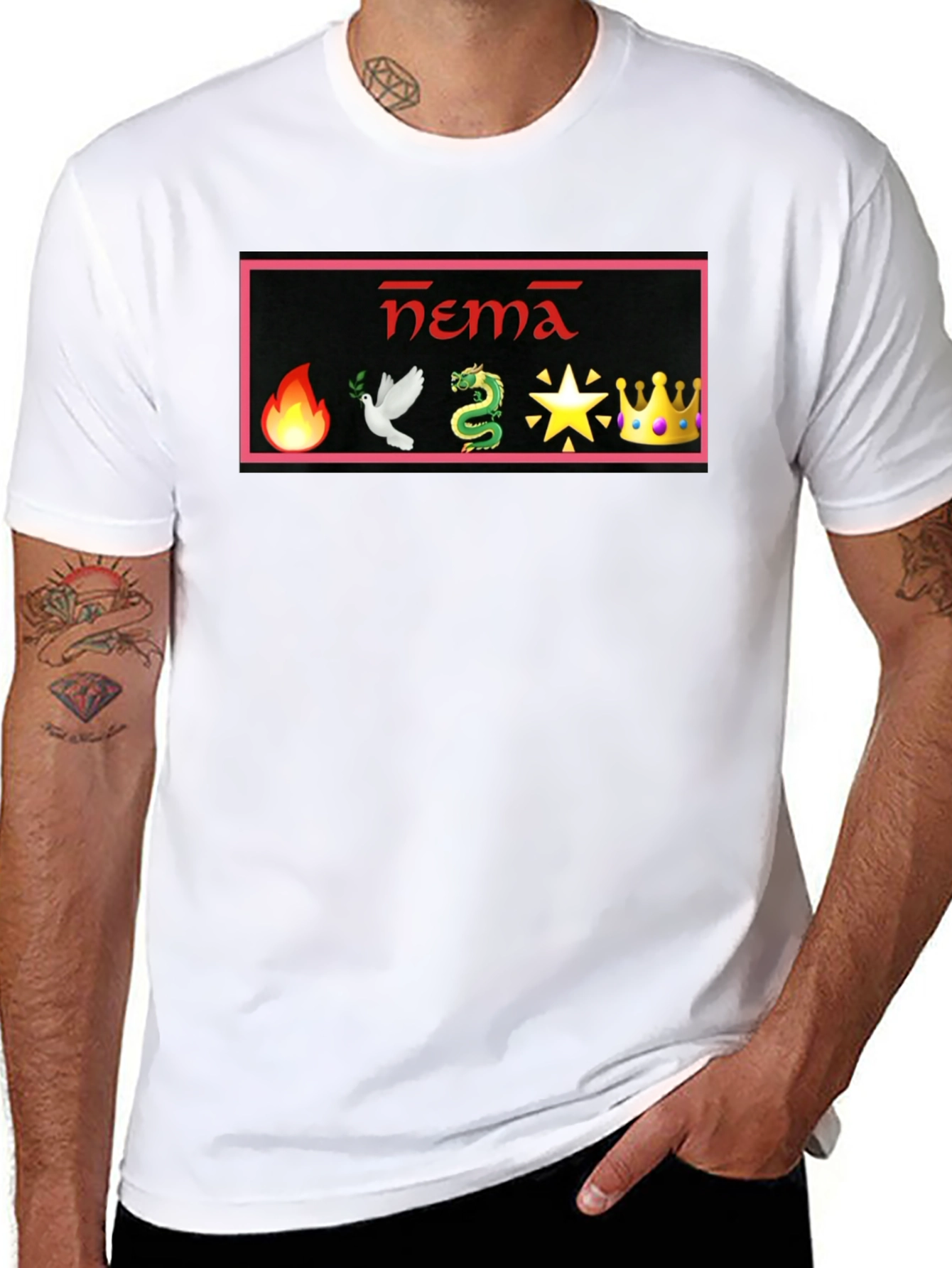 Black Graphic T-Shirt: Hema Design