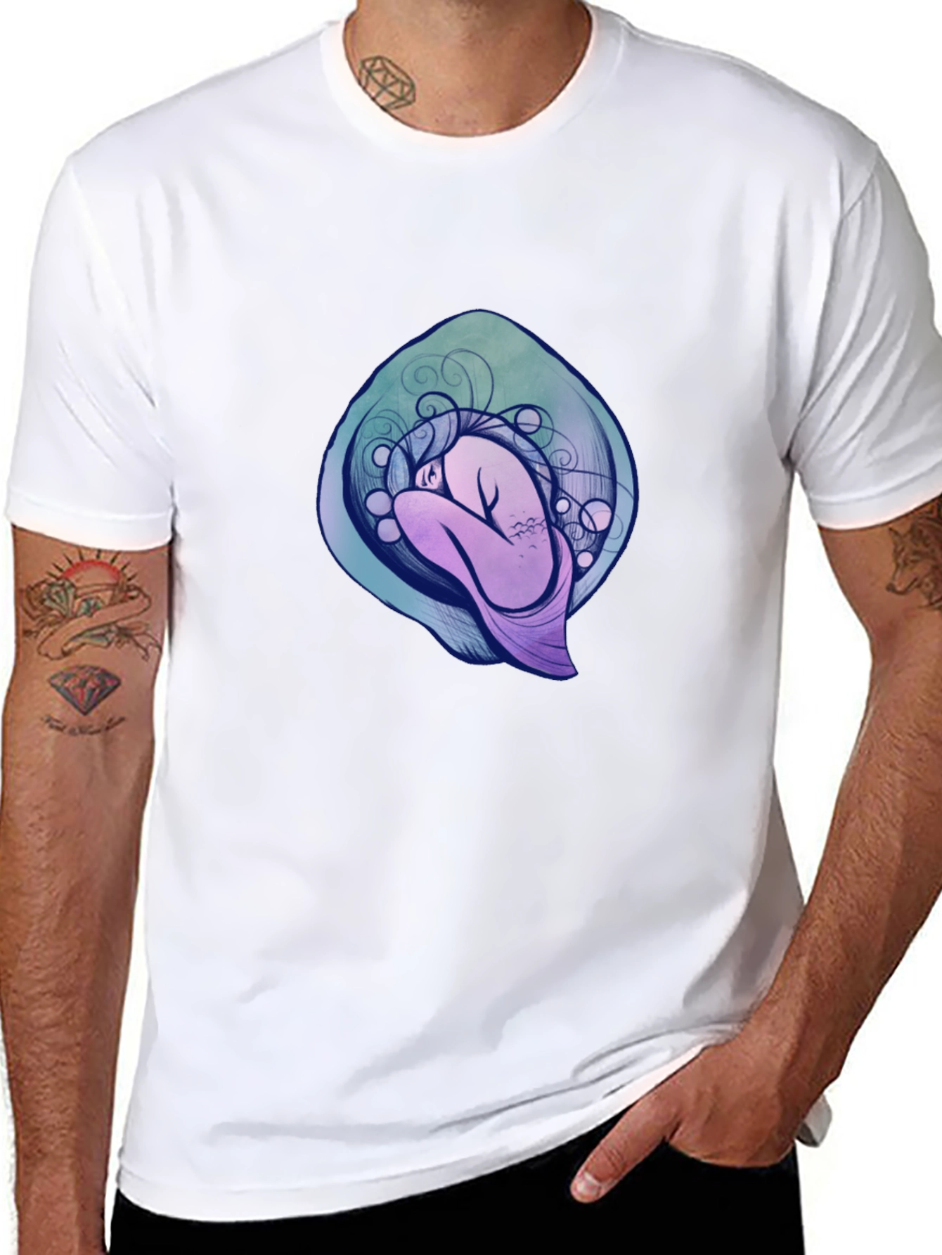 Abstract Figure Graphic Tee - Modern Art T-Shirt