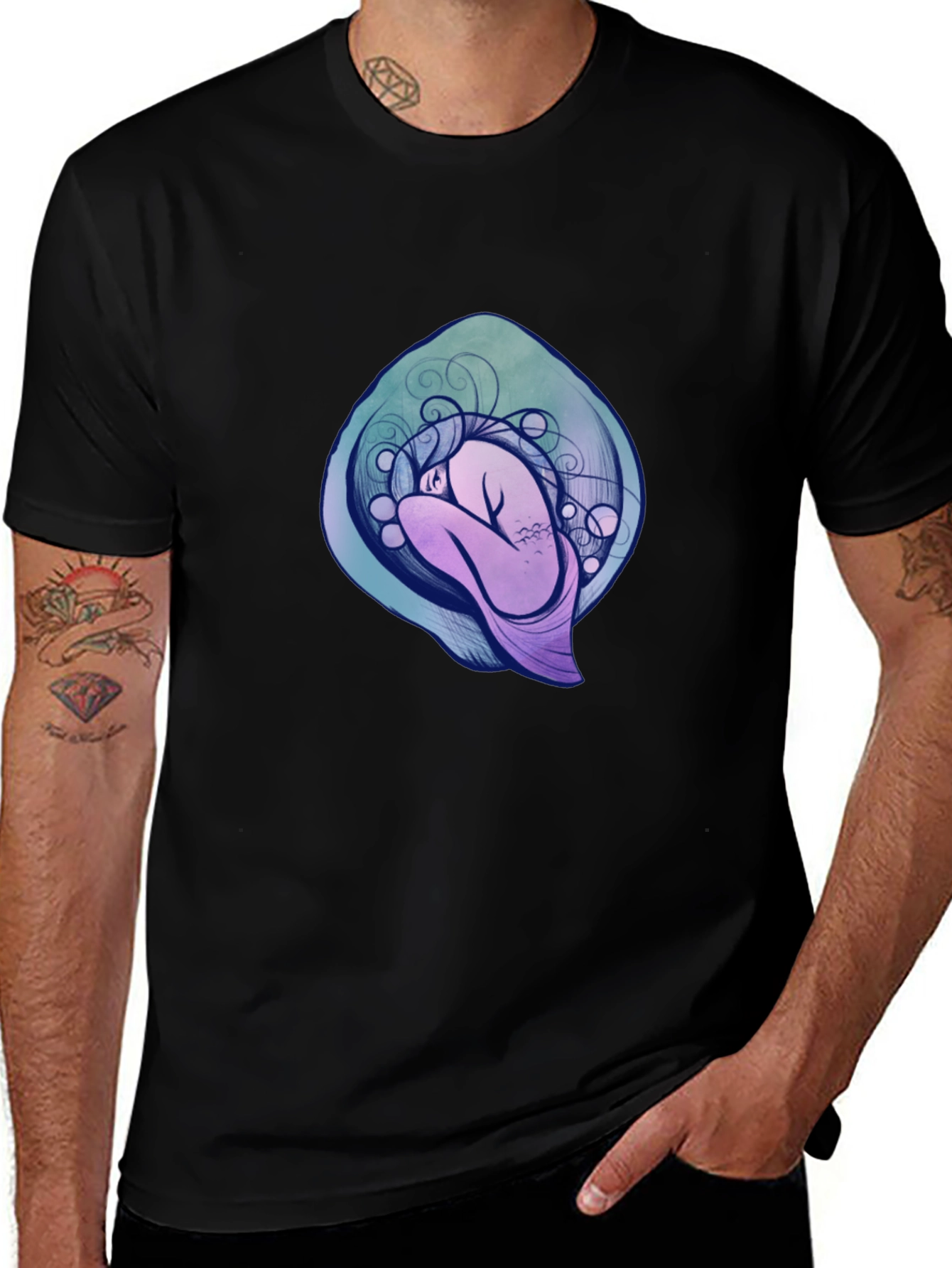 Abstract Figure Graphic Tee - Modern Art T-Shirt