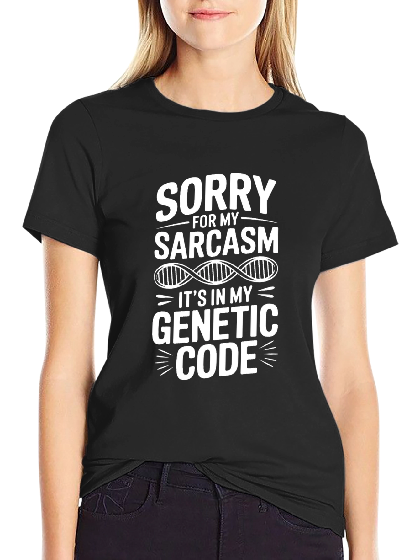 Sarcasm Genetic Code Graphic T-Shirt