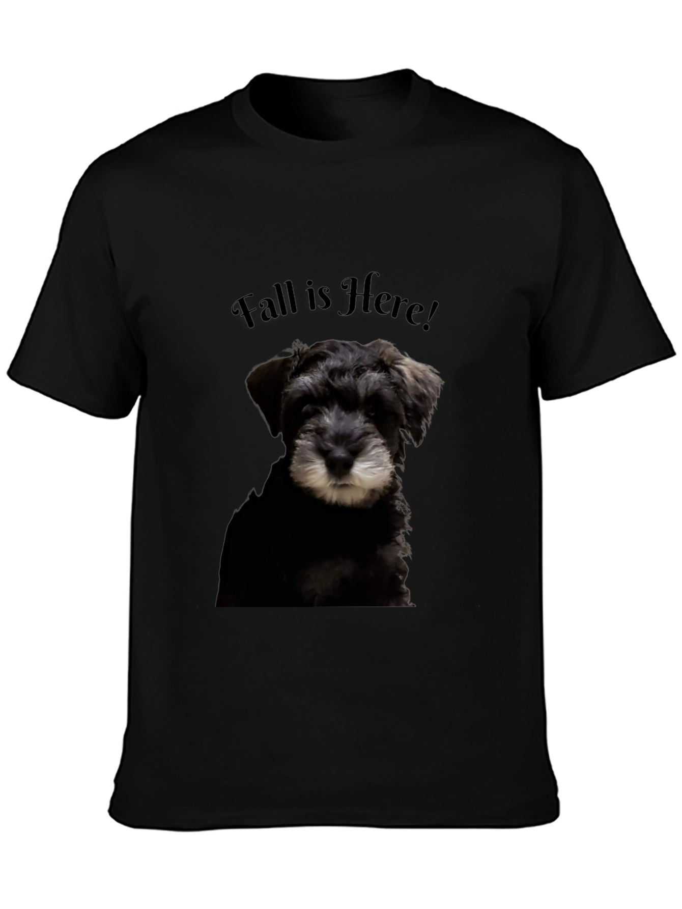 Fall Is Here! Schnauzer Dog Graphic T-Shirt