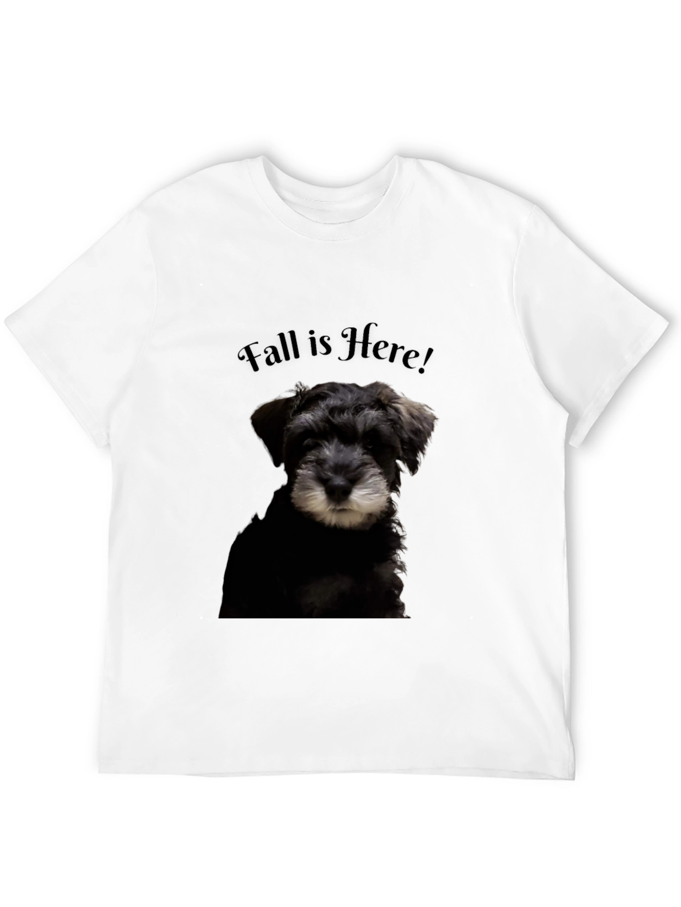 Fall Is Here! Schnauzer Dog Graphic T-Shirt