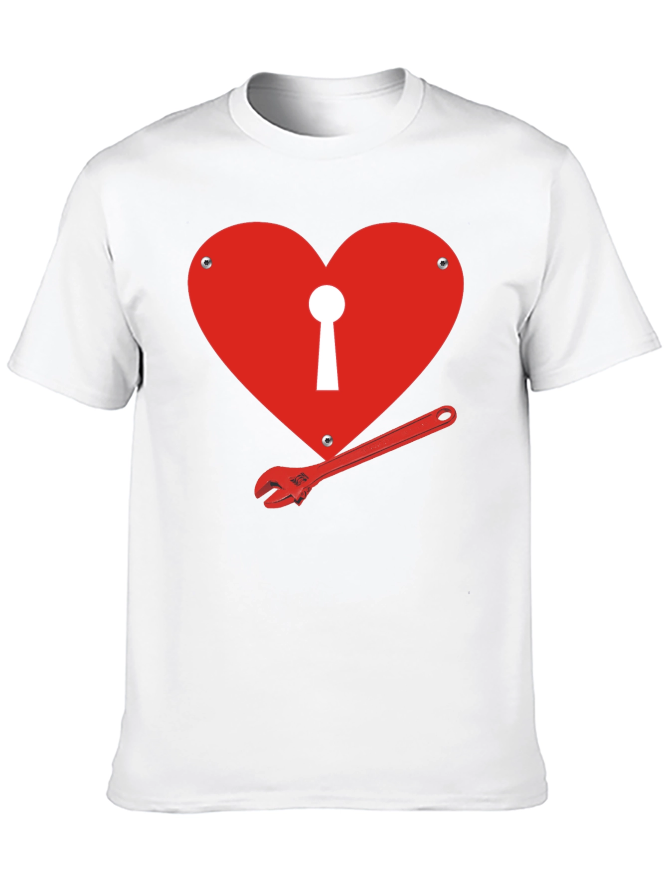 Heart Lock Wrench T-Shirt - Graphic Tee
