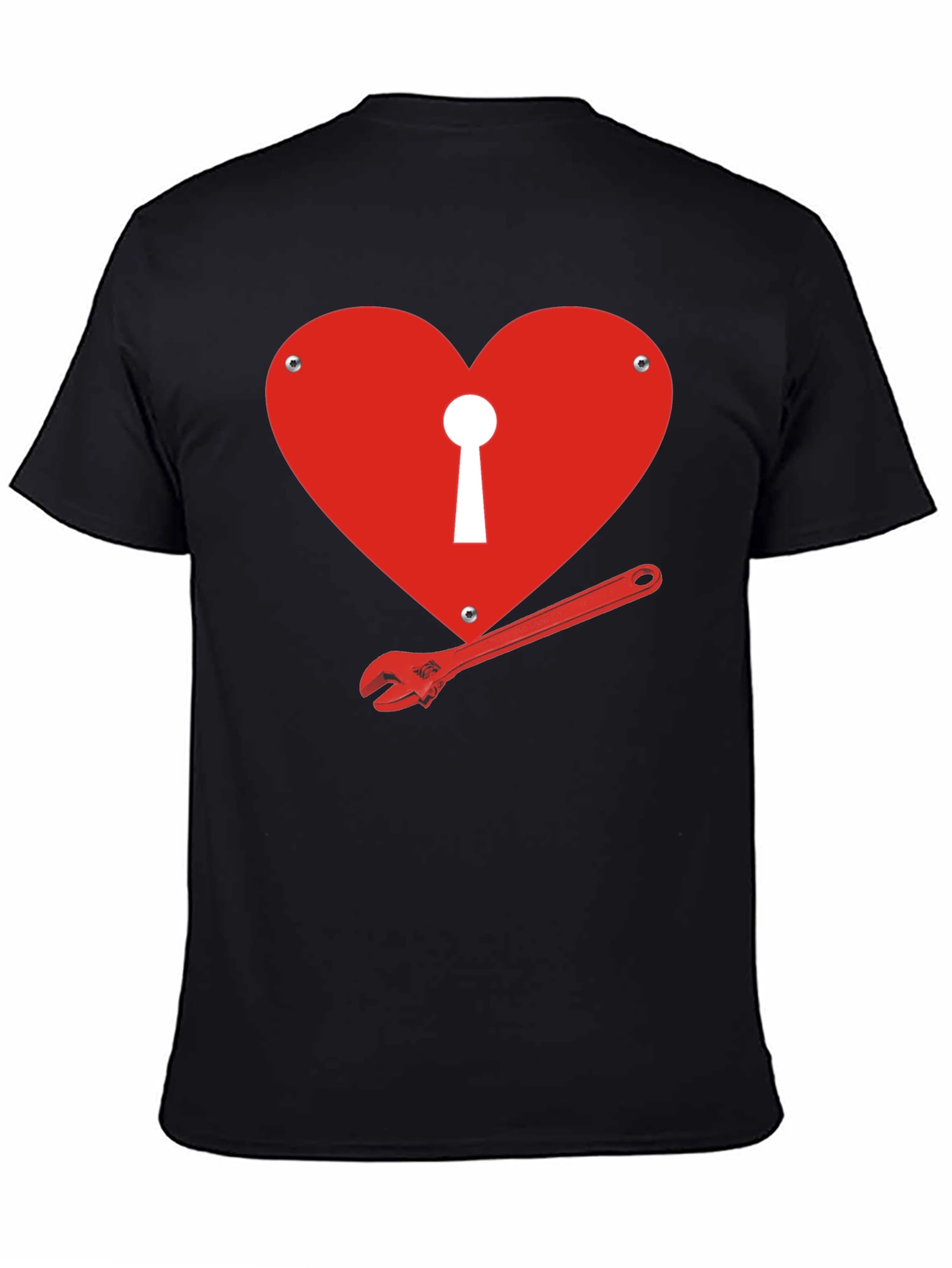 Heart Lock Wrench T-Shirt - Graphic Tee