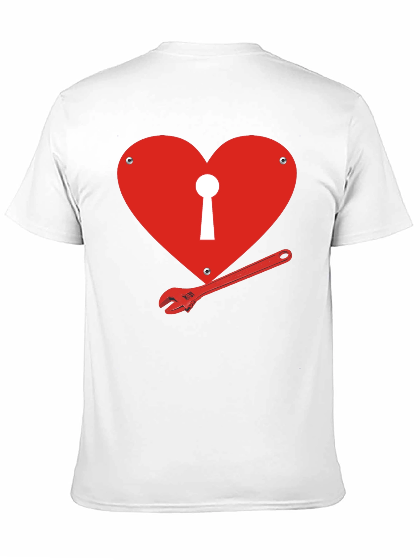 Heart Lock Wrench T-Shirt - Graphic Tee