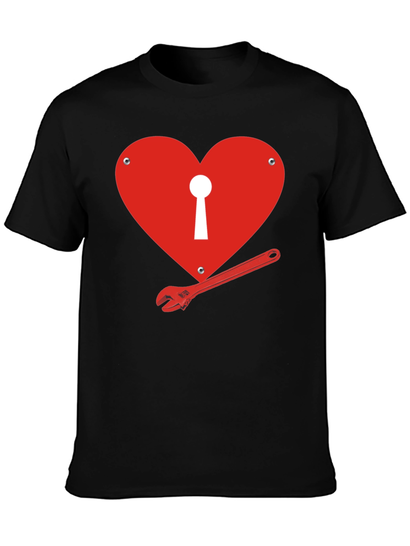 Heart Lock Wrench T-Shirt - Graphic Tee