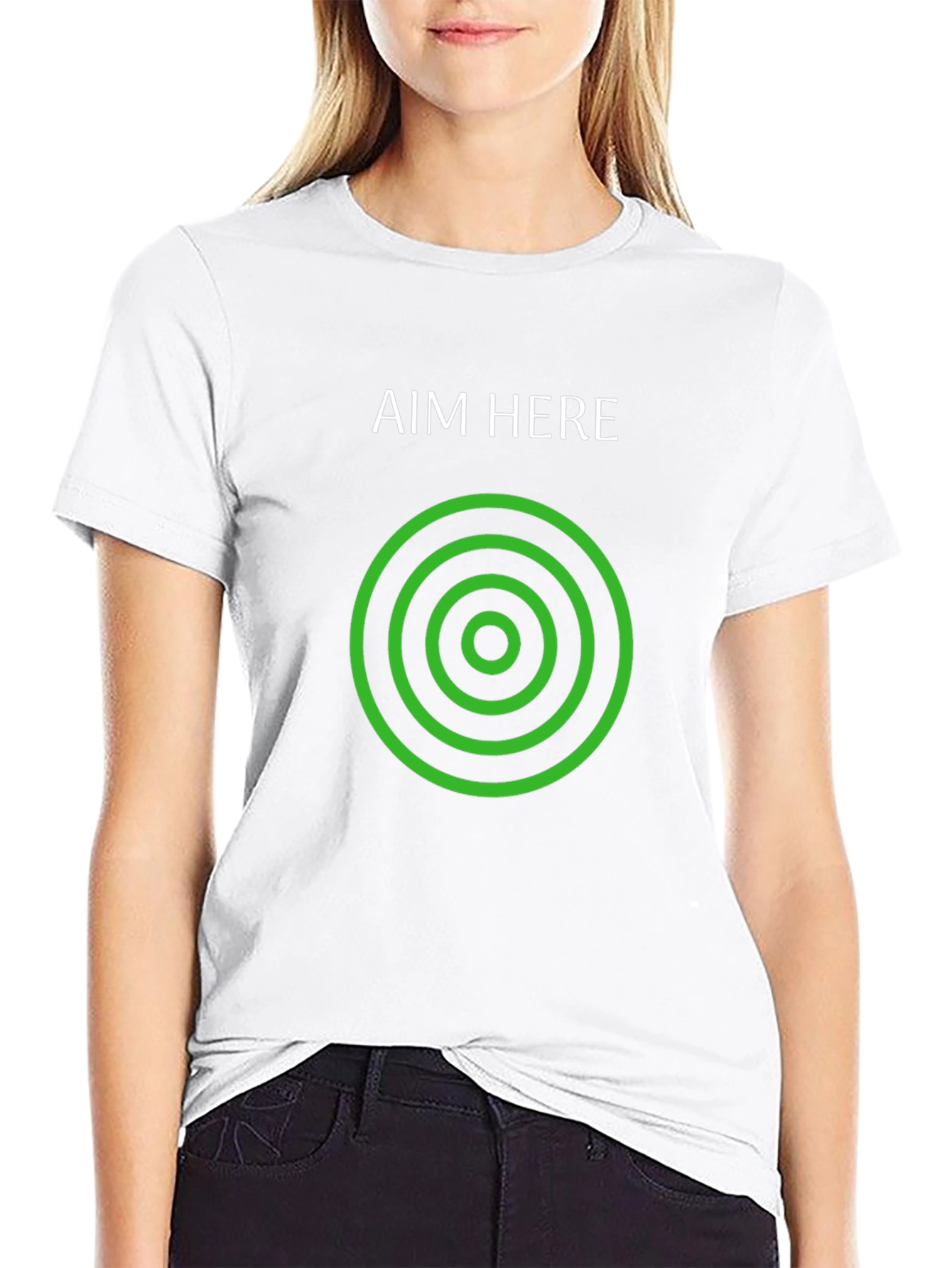 Aim Here T-Shirt - Black Graphic Tee