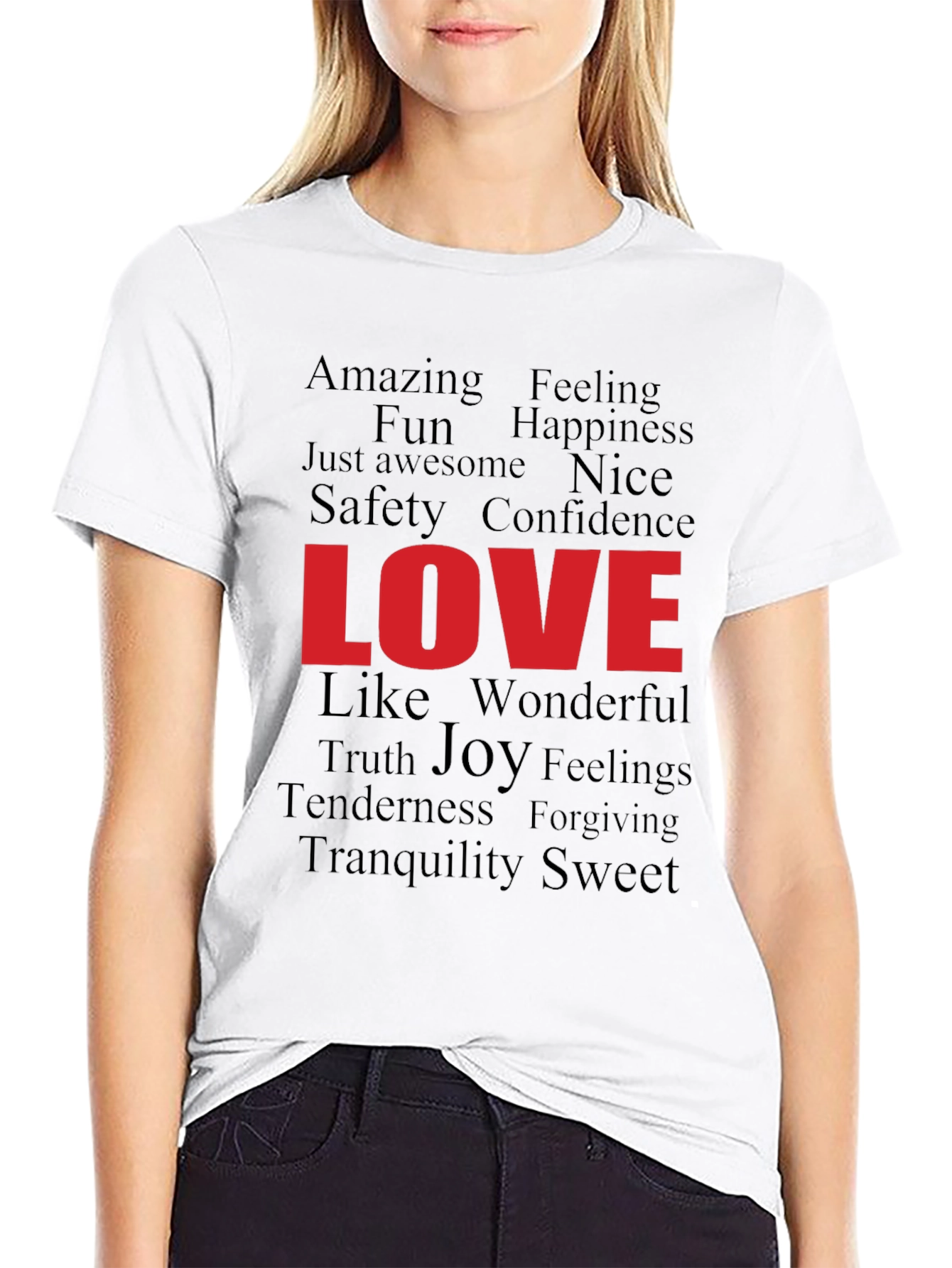 Love Word Art Graphic T-Shirt