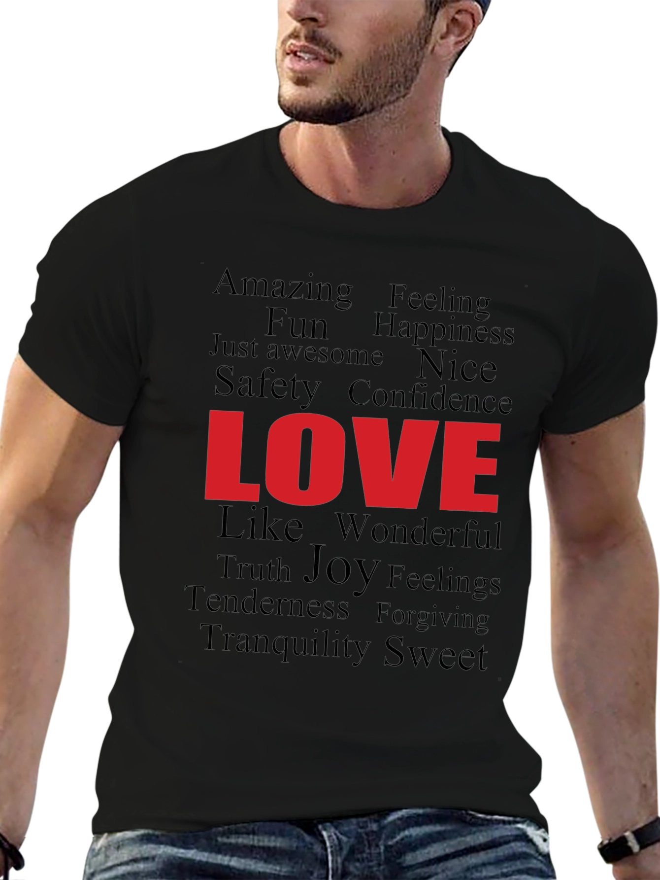 Love Word Art Graphic T-Shirt