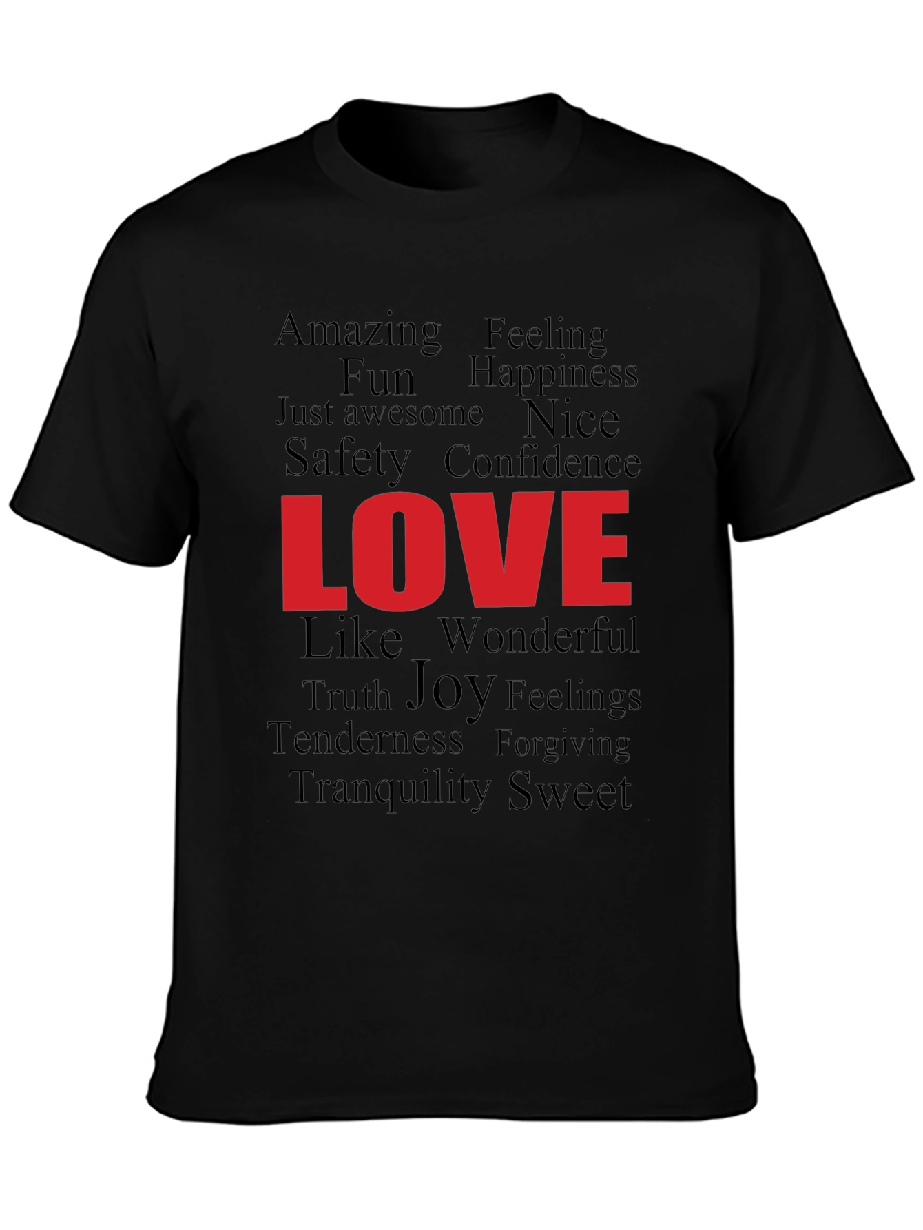 Love Word Art Graphic T-Shirt