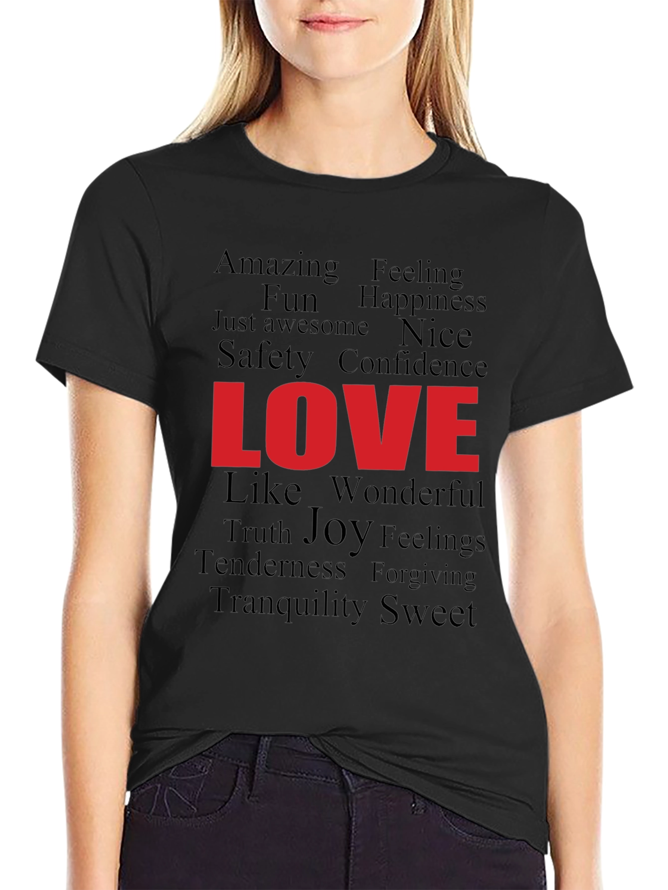 Love Word Art Graphic T-Shirt
