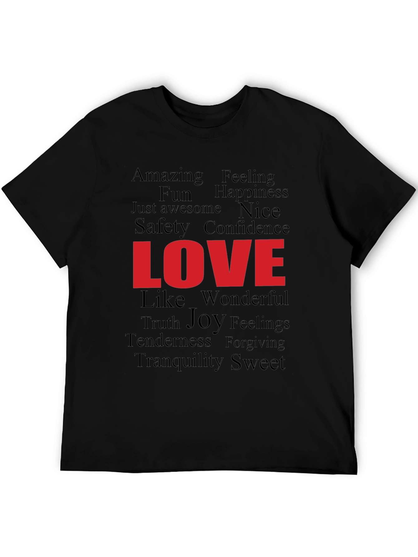 Love Word Art Graphic T-Shirt
