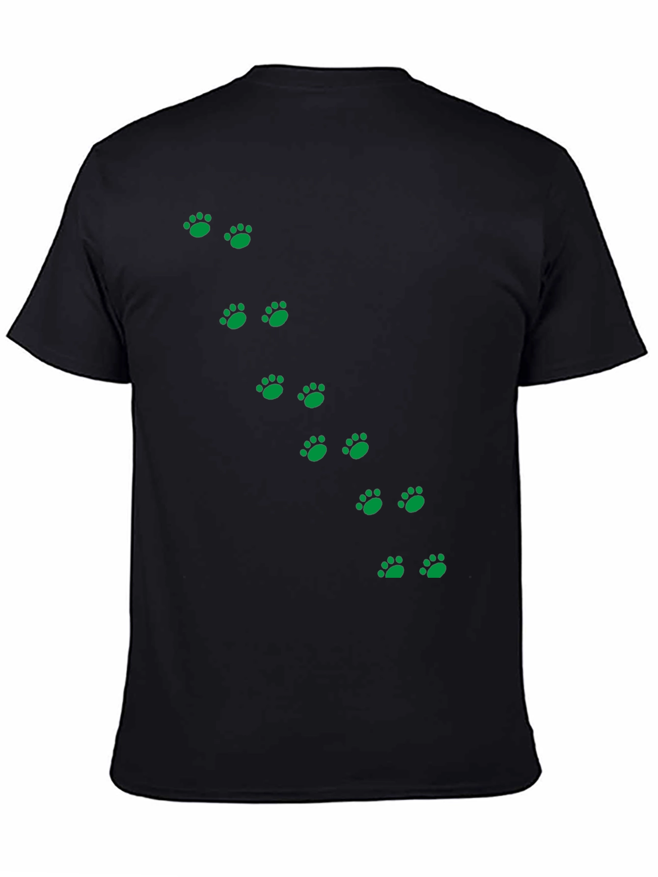 Black Paw Print T-Shirt - Casual Style