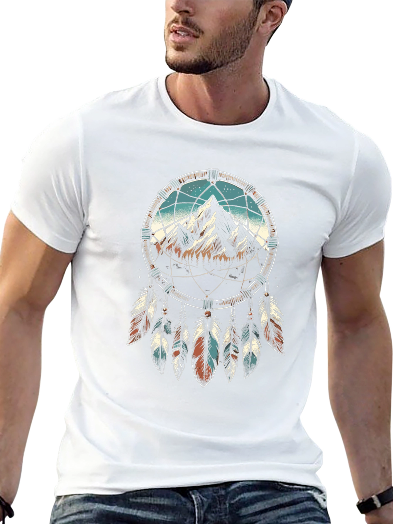 Dreamcatcher Mountain Graphic Tee - Black