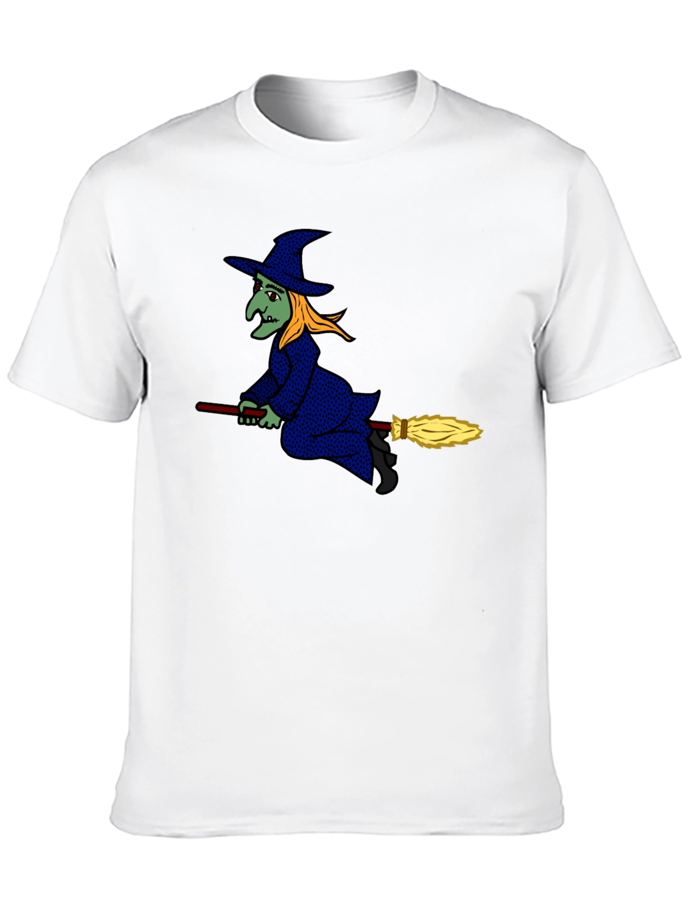 Witch on Broomstick Graphic Tee - Halloween Apparel