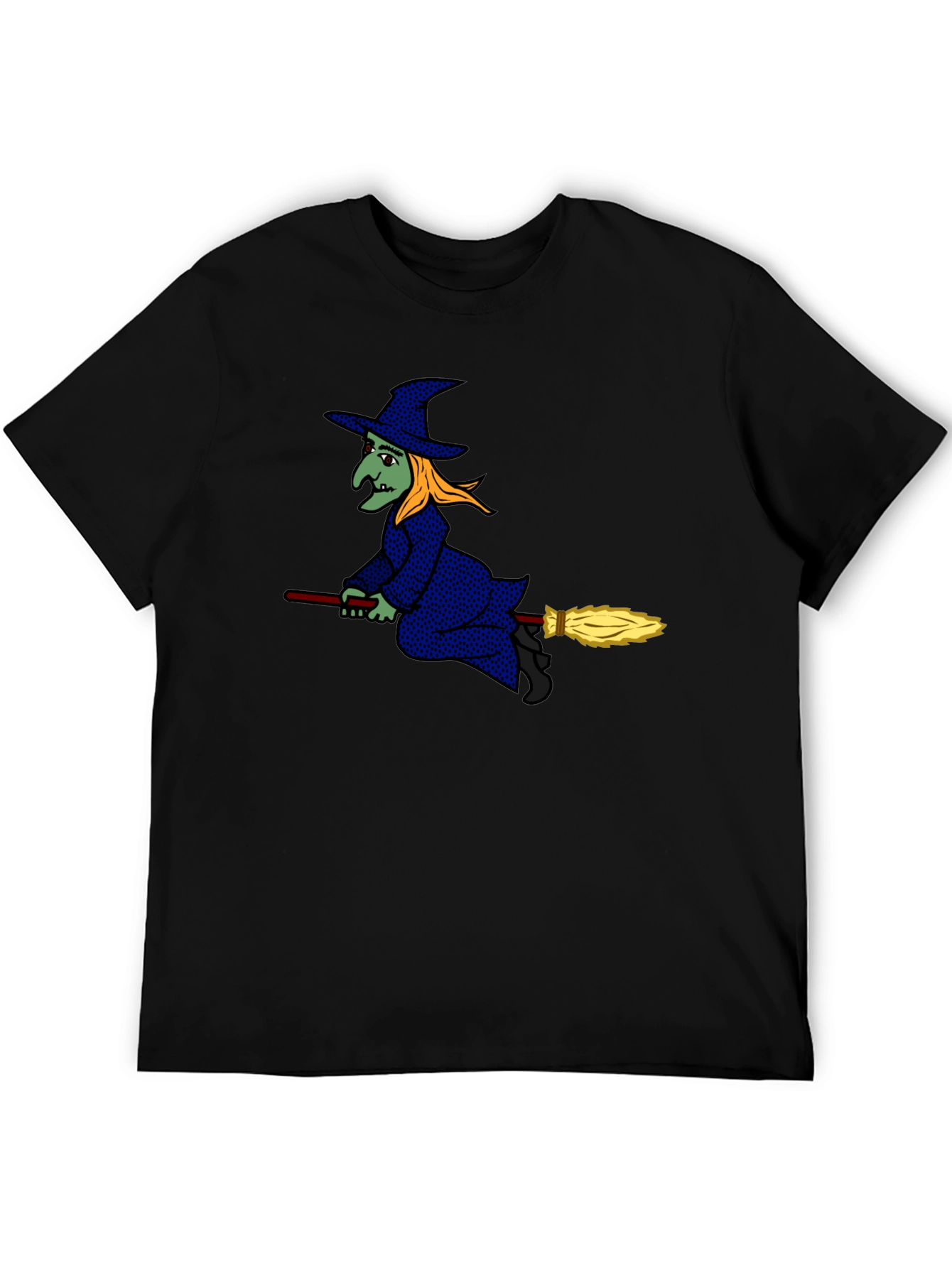 Witch on Broomstick Graphic Tee - Halloween Apparel