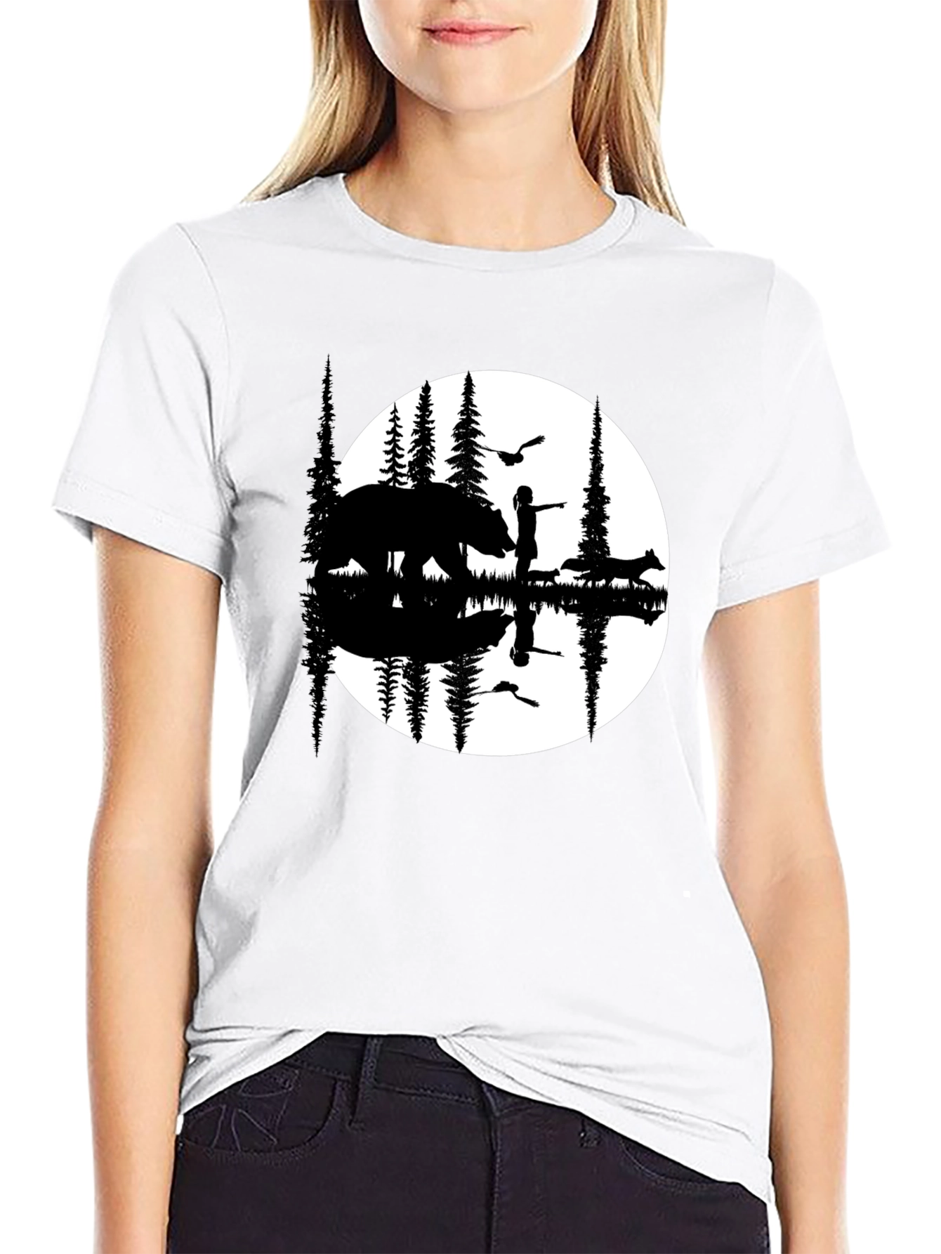 Nature Silhouette Graphic T-Shirt