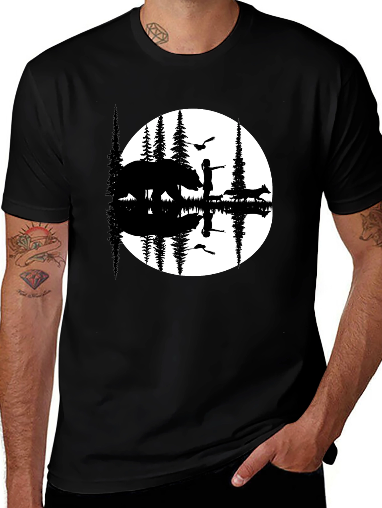Nature Silhouette Graphic T-Shirt