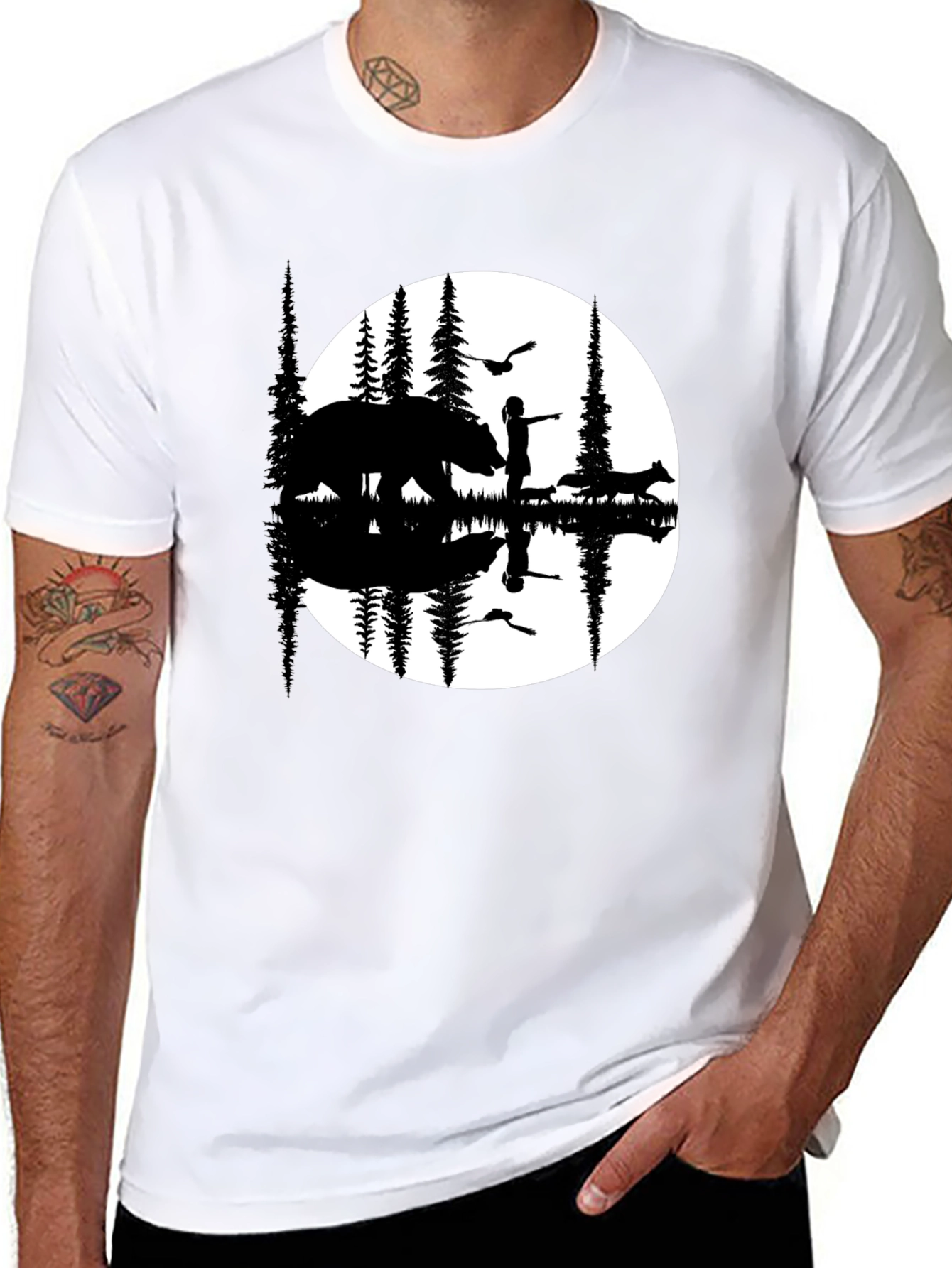 Nature Silhouette Graphic T-Shirt