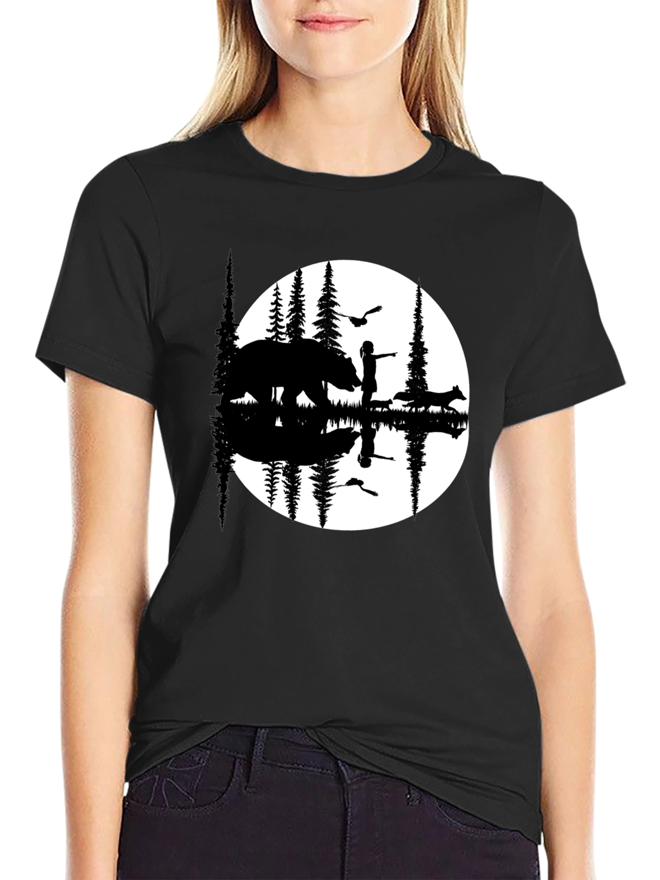Nature Silhouette Graphic T-Shirt