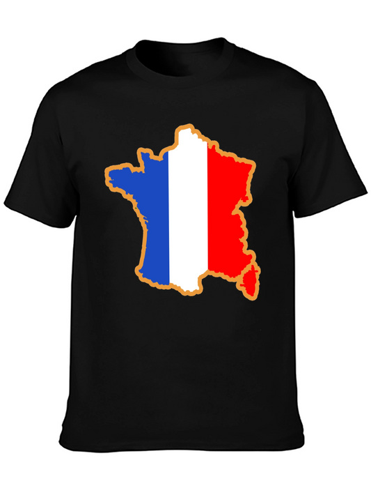 France Flag Map T-Shirt