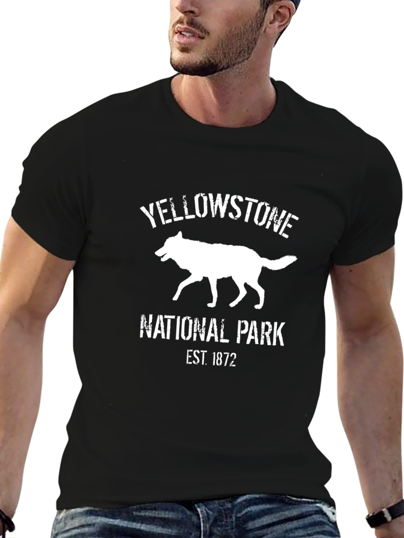 Yellowstone National Park Wolf Graphic T-Shirt