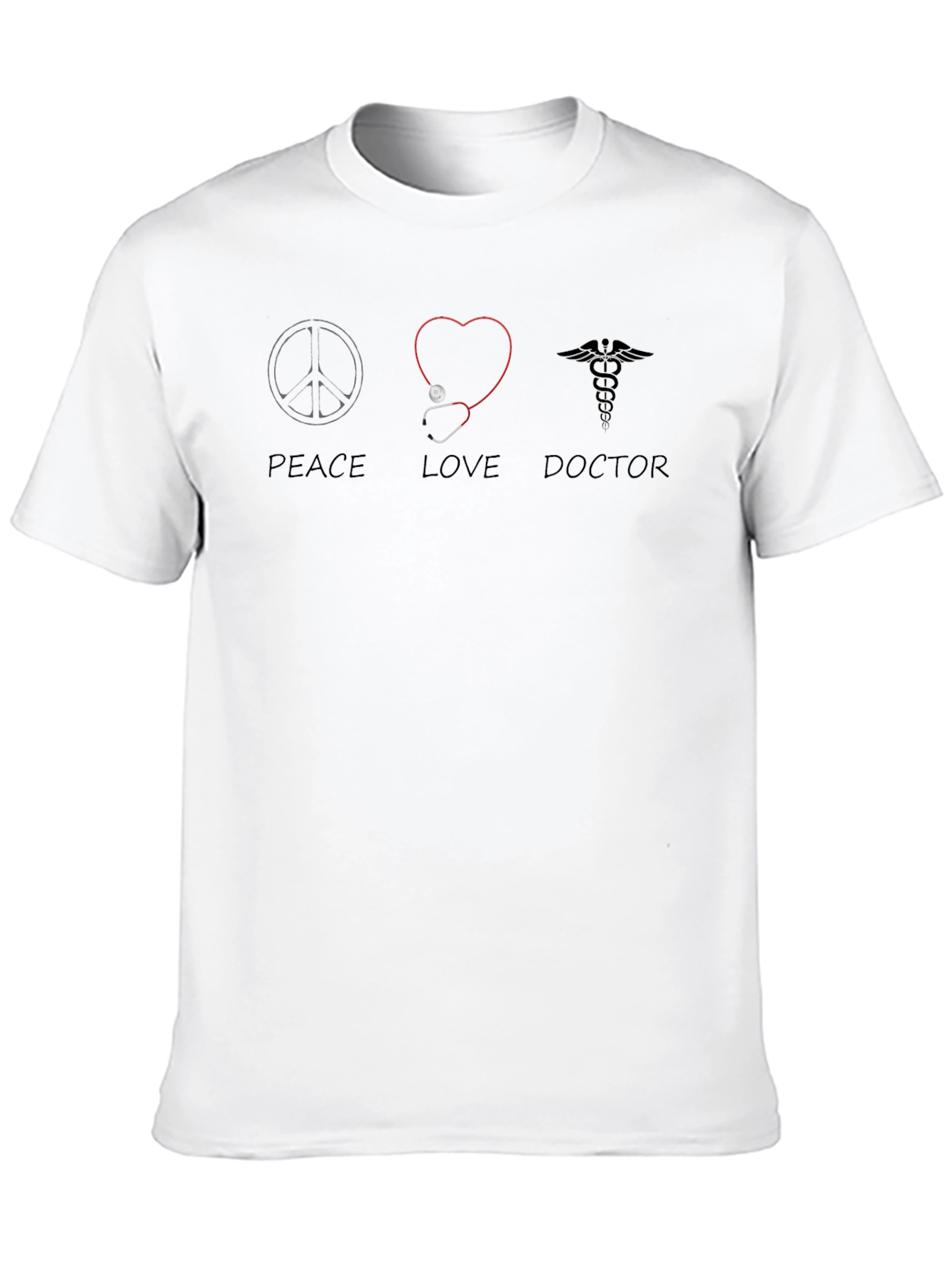 Peace Love Doctor T-Shirt Medical Gift