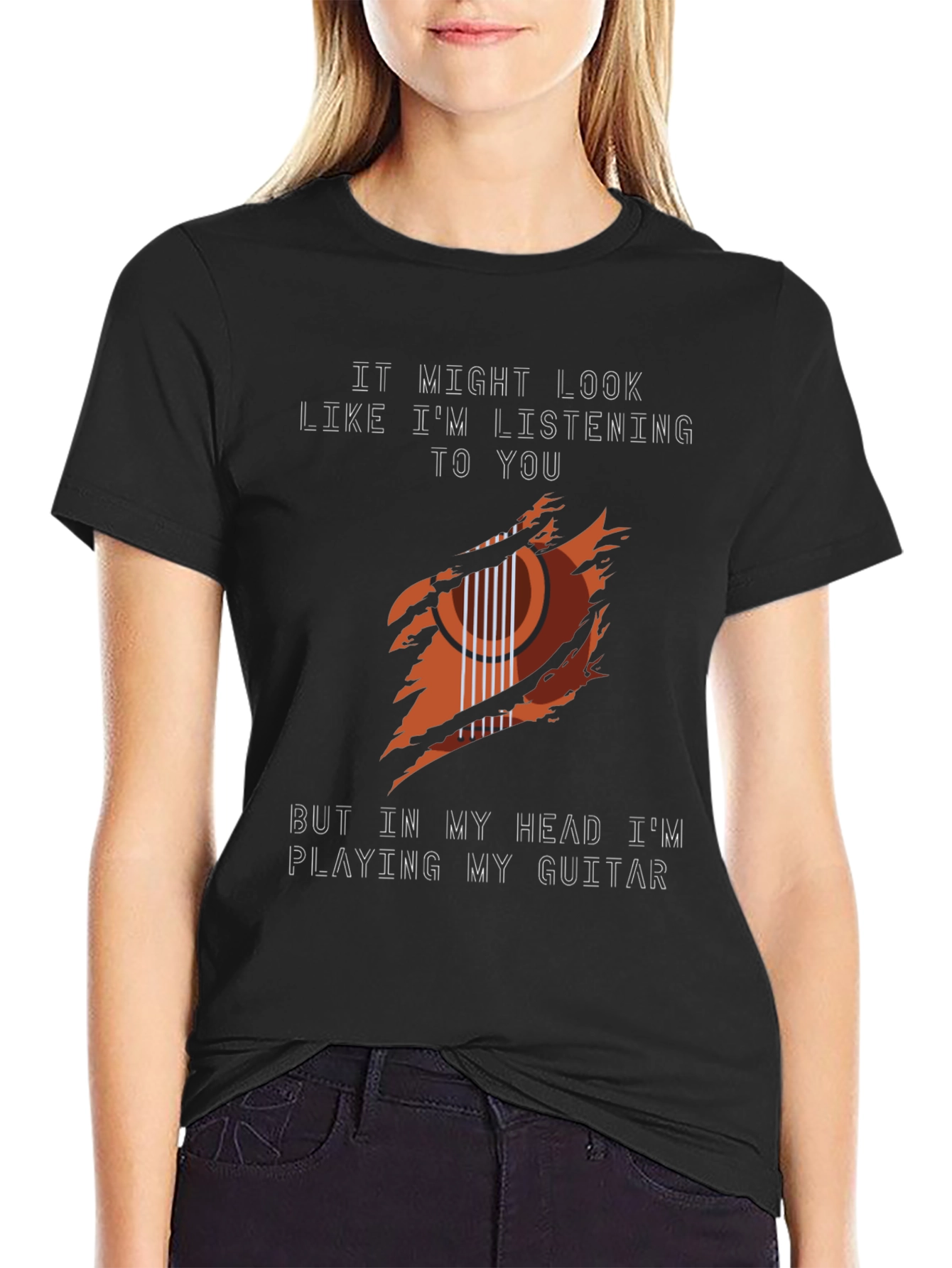 Guitar Player Graphic Tee - Music Lovers T-Shirt