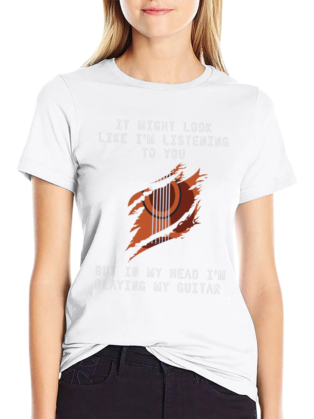 Guitar Player Graphic Tee - Music Lovers T-Shirt