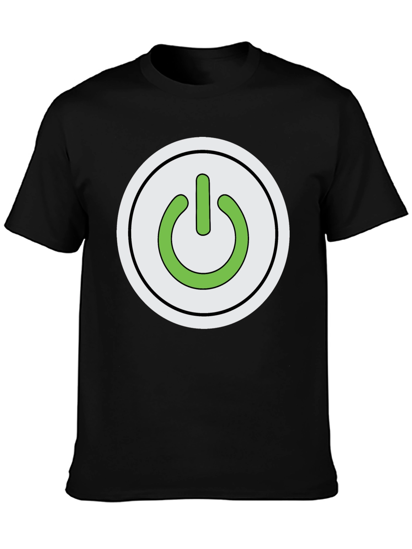 Power Button Graphic T-Shirt - Black