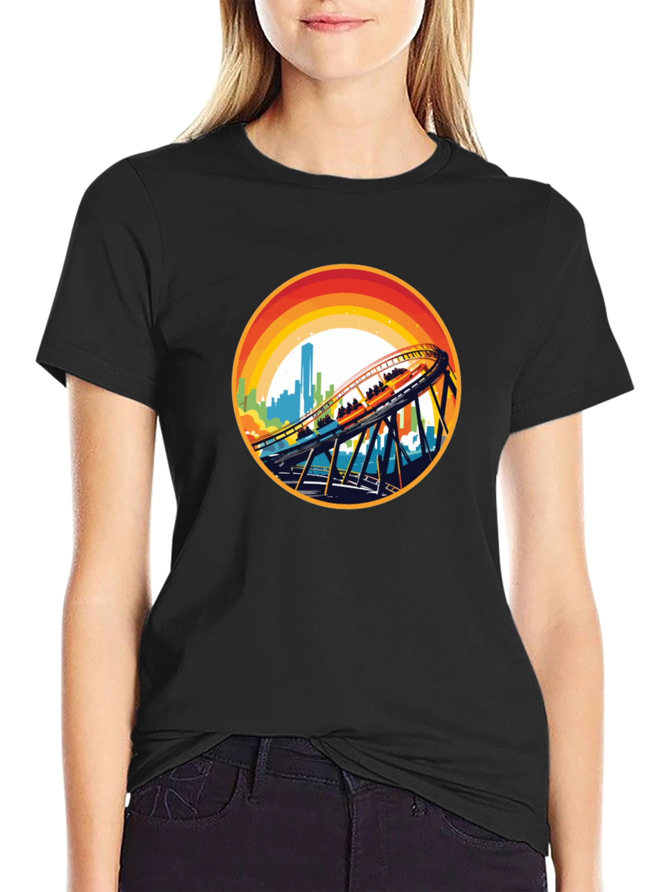 Retro Rollercoaster Graphic Tee
