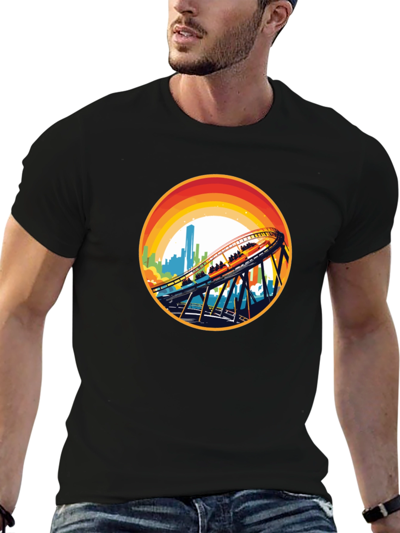 Retro Rollercoaster Graphic Tee