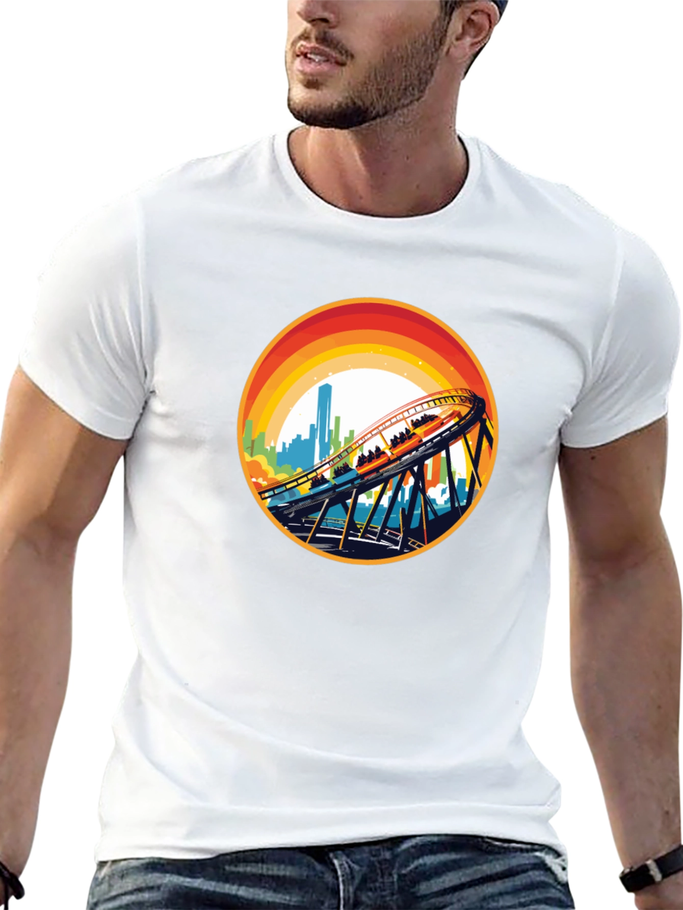 Retro Rollercoaster Graphic Tee
