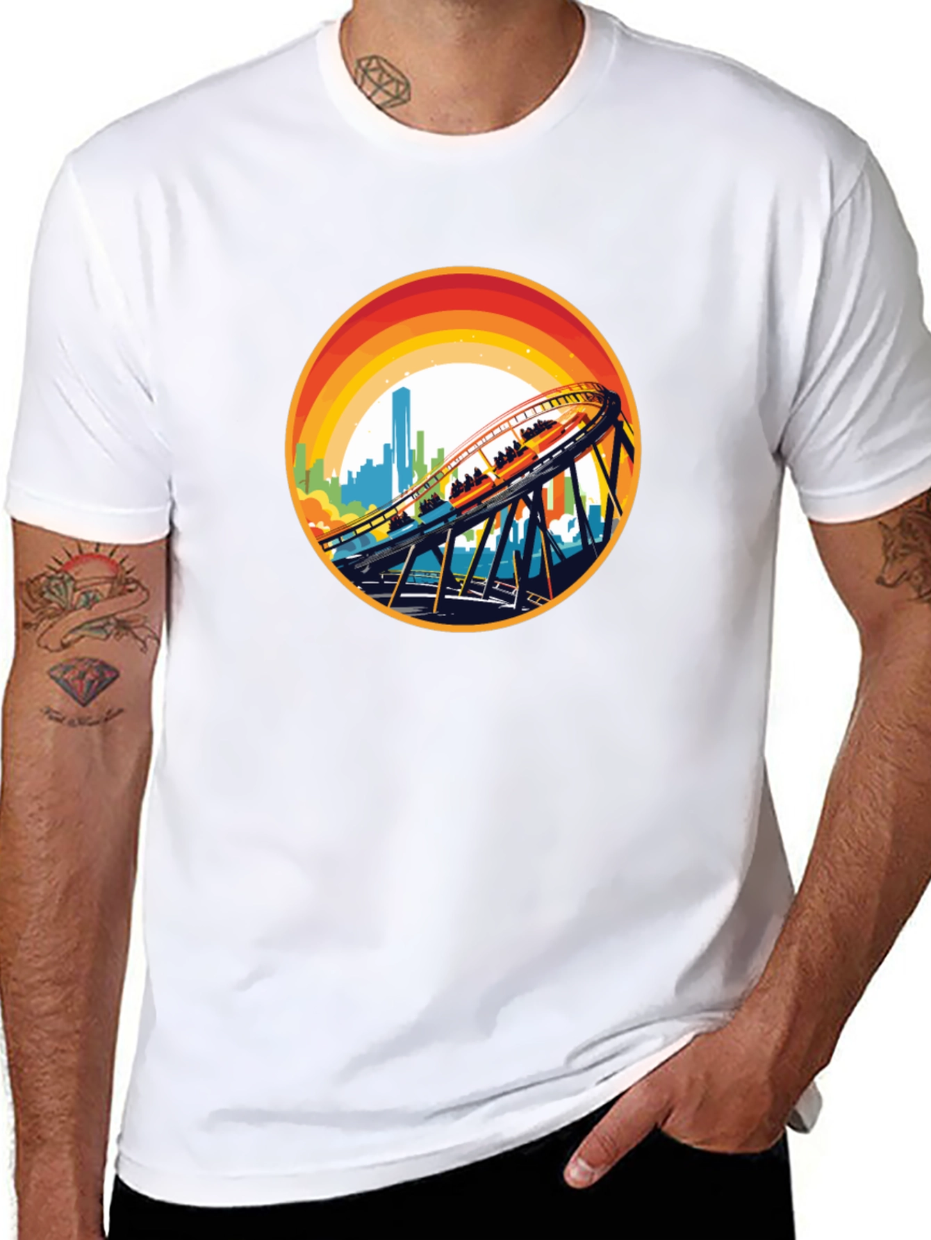 Retro Rollercoaster Graphic Tee